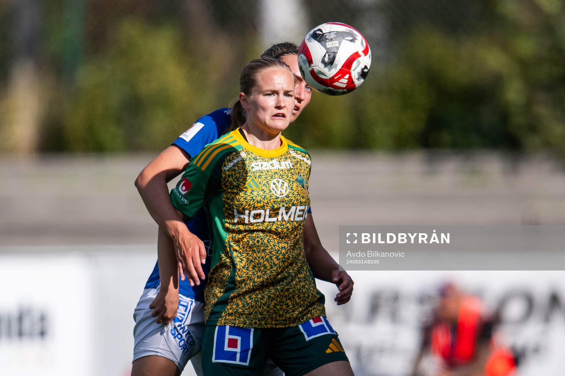 IFK Norrköpings Dana Leskinen under fotbollsmatchen i Damallsvenskan mellan Trelleborg och IFK Norrköping den 31 augusti 2024 i Trelleborg.