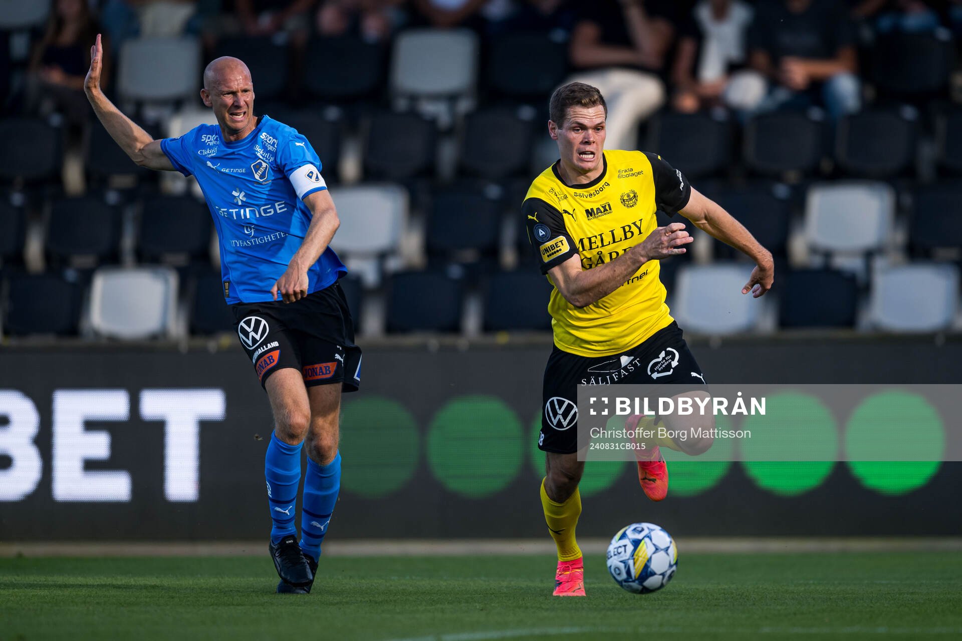 Halmstads Andreas Johansson och Mjällbys Jacob Bergström