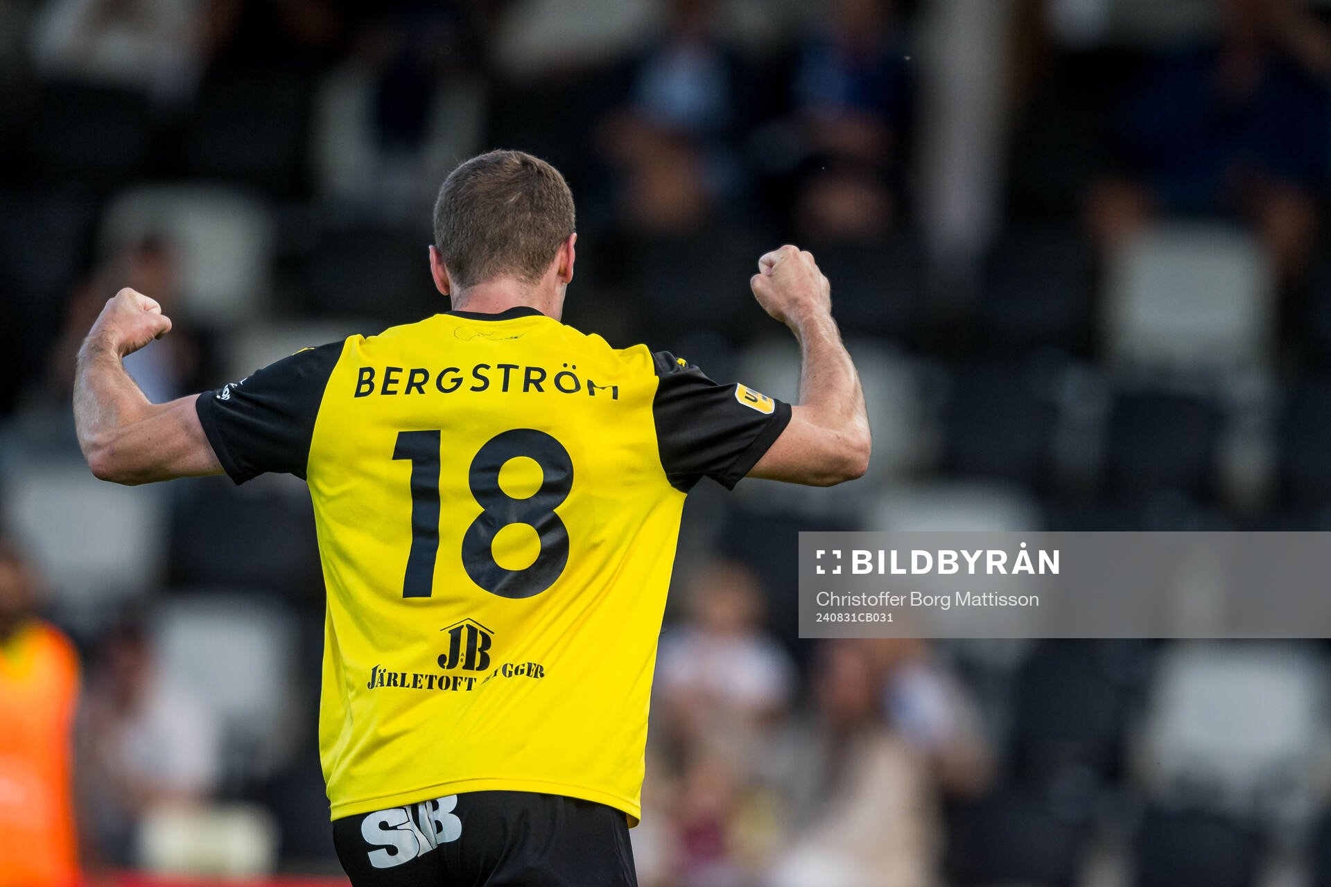 Mjällbys Jacob Bergström jublar