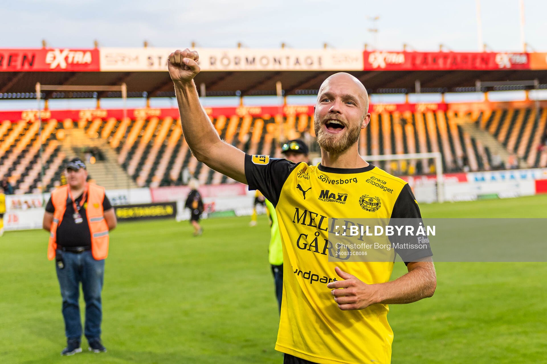 Mjällbys Viktor Gustafson jublar