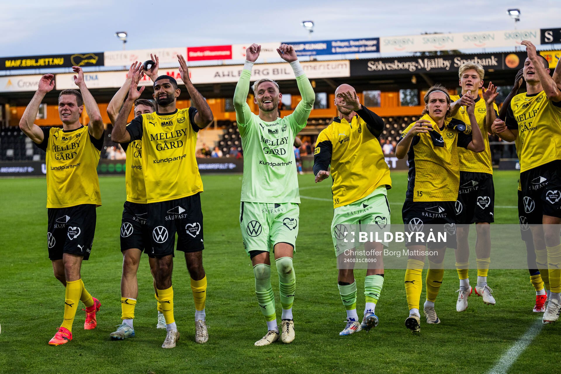 Mjällbys Jacob Bergström, Abdullah Iqbal och målvakt