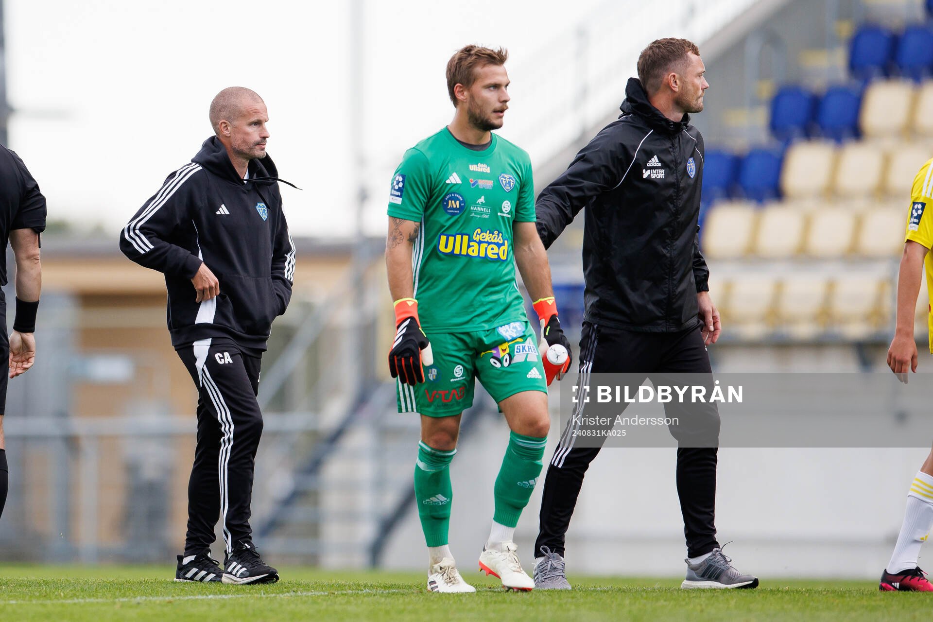 Falkenbergs tränare Christoffer Andersson och målvakt
