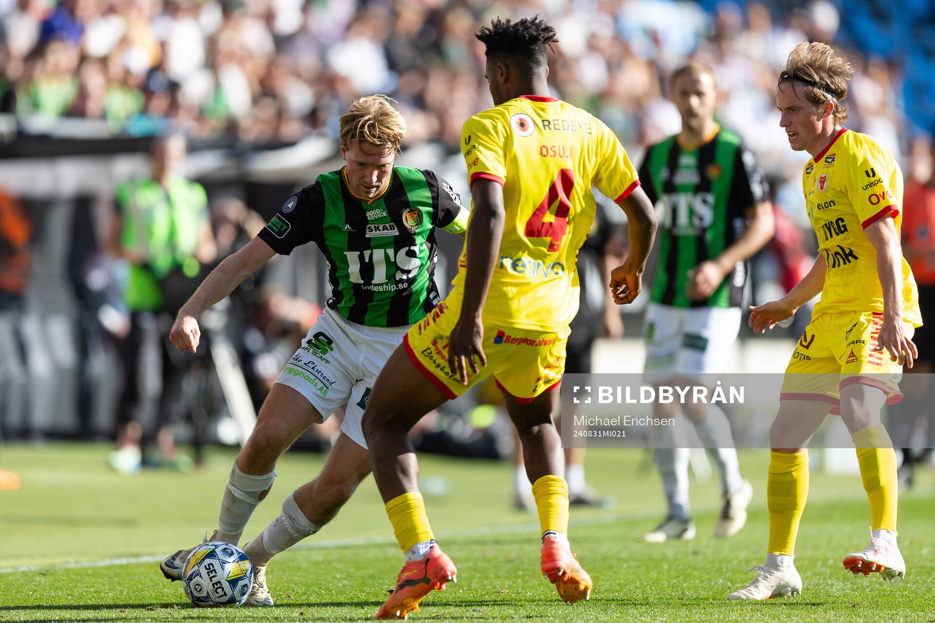 GAIS August Wängberg och Kalmars Vince Osuji