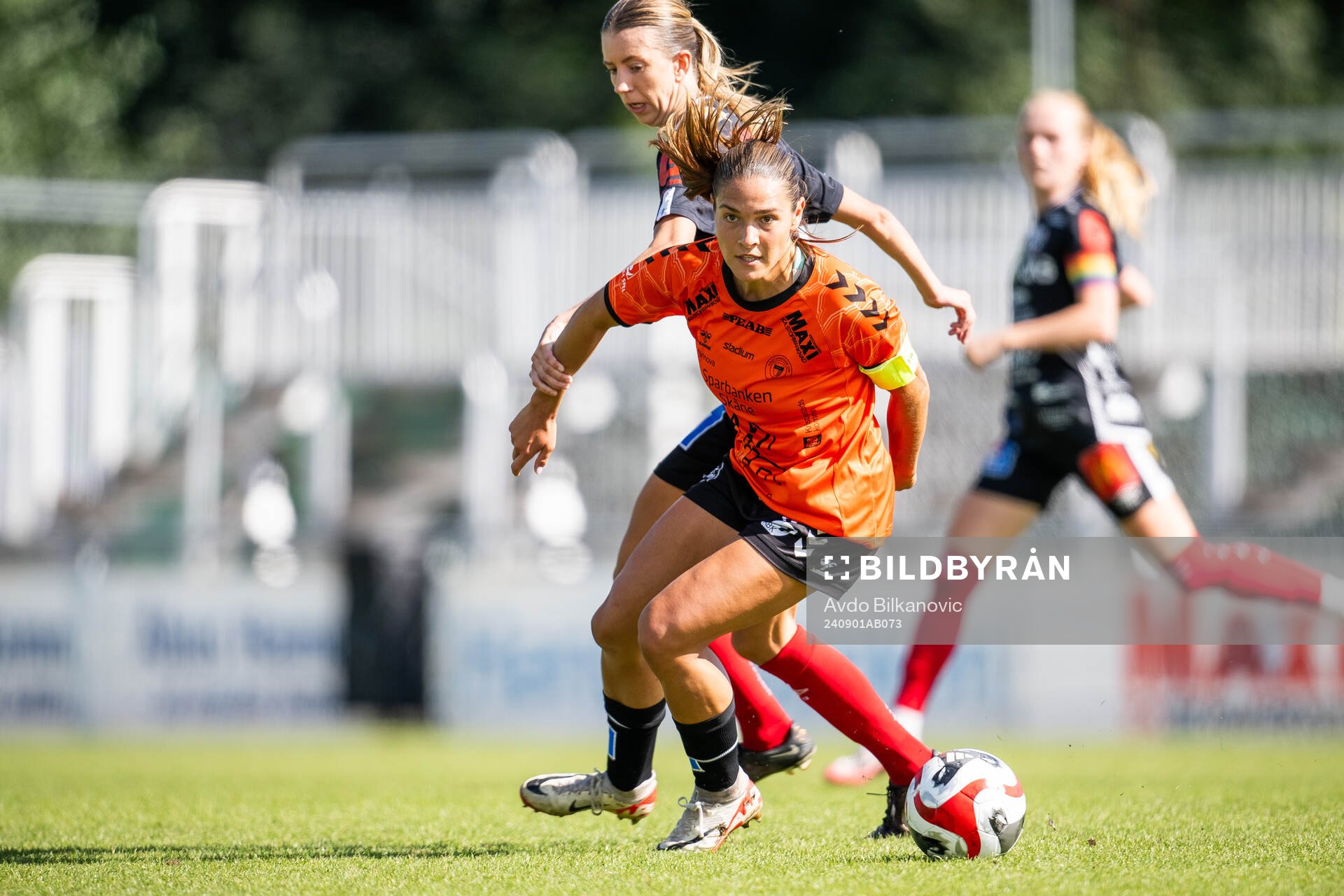 Kristianstads Carly Wickenheiser under fotbollsmatchen i Damallsvenskan mellan Kristianstad och KIF Örebro den 1 september 2024 i Kristianstad.