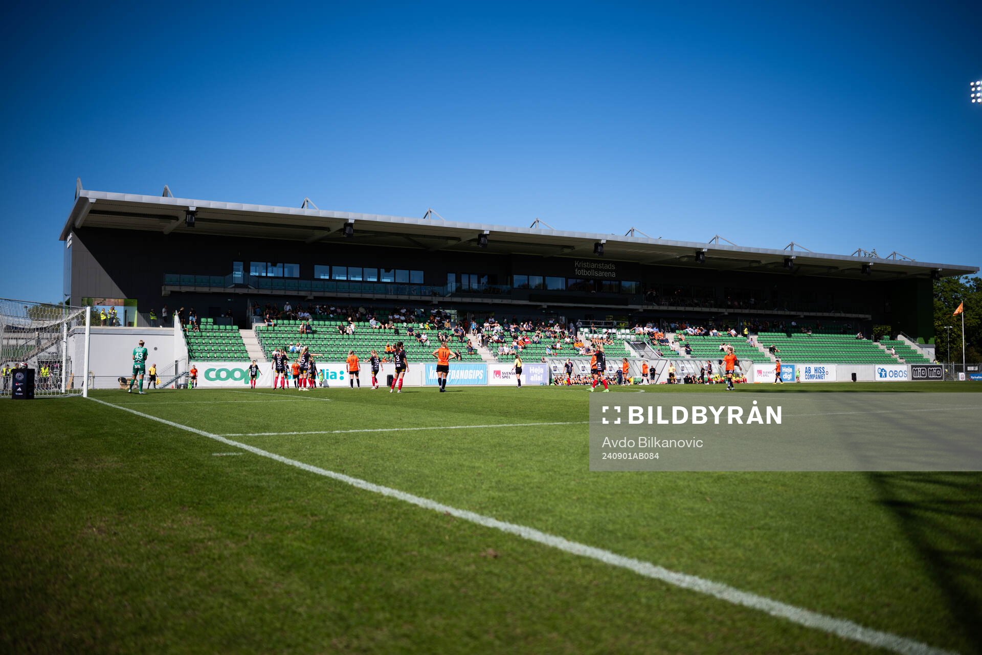 Kristianstads Fotbollsarena under fotbollsmatchen i Damallsvenskan mellan Kristianstad och KIF Örebro den 1 september 2024 i Kristianstad.