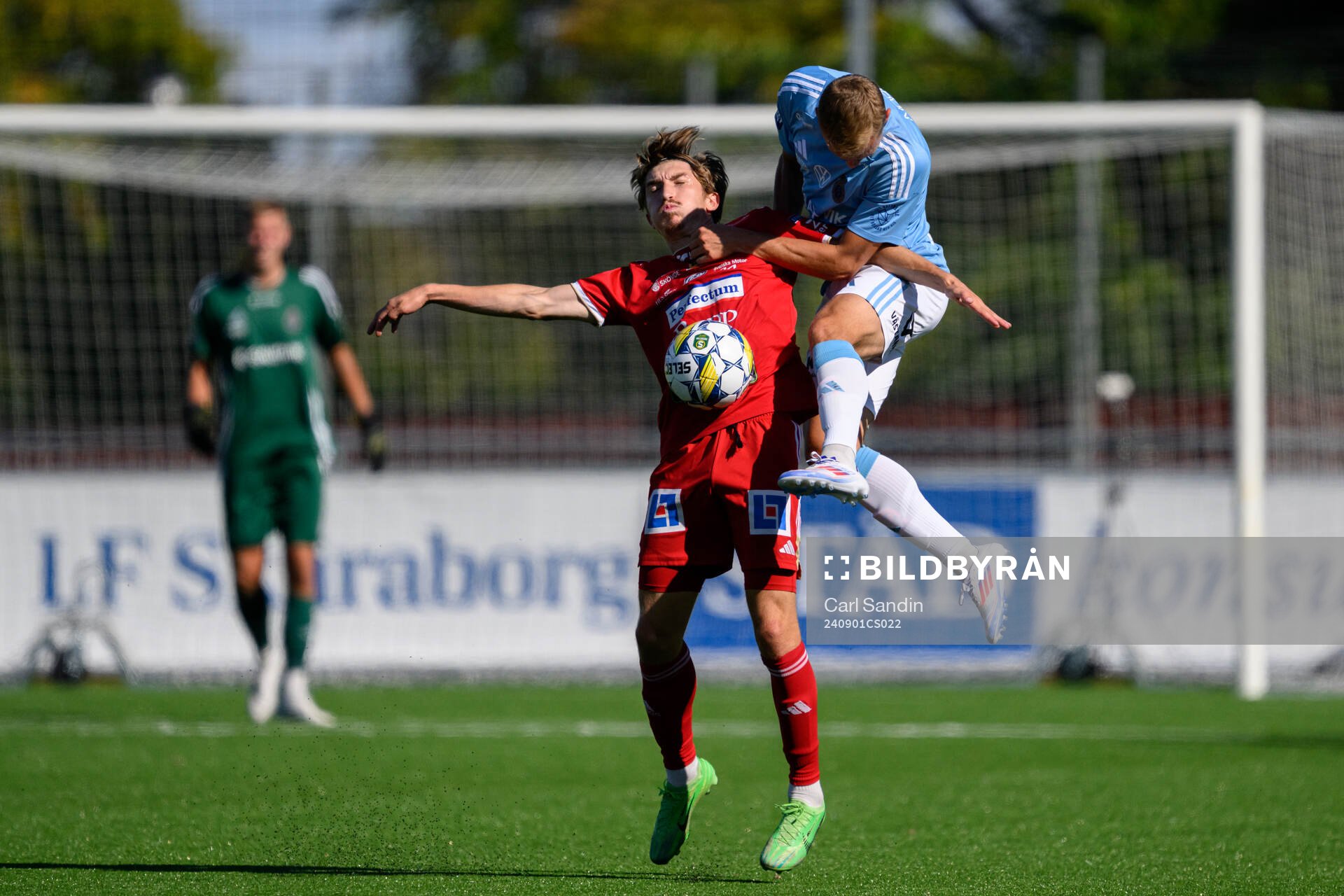 Skövde AIKs Hugo Engström och Gefles Gustav Friberg