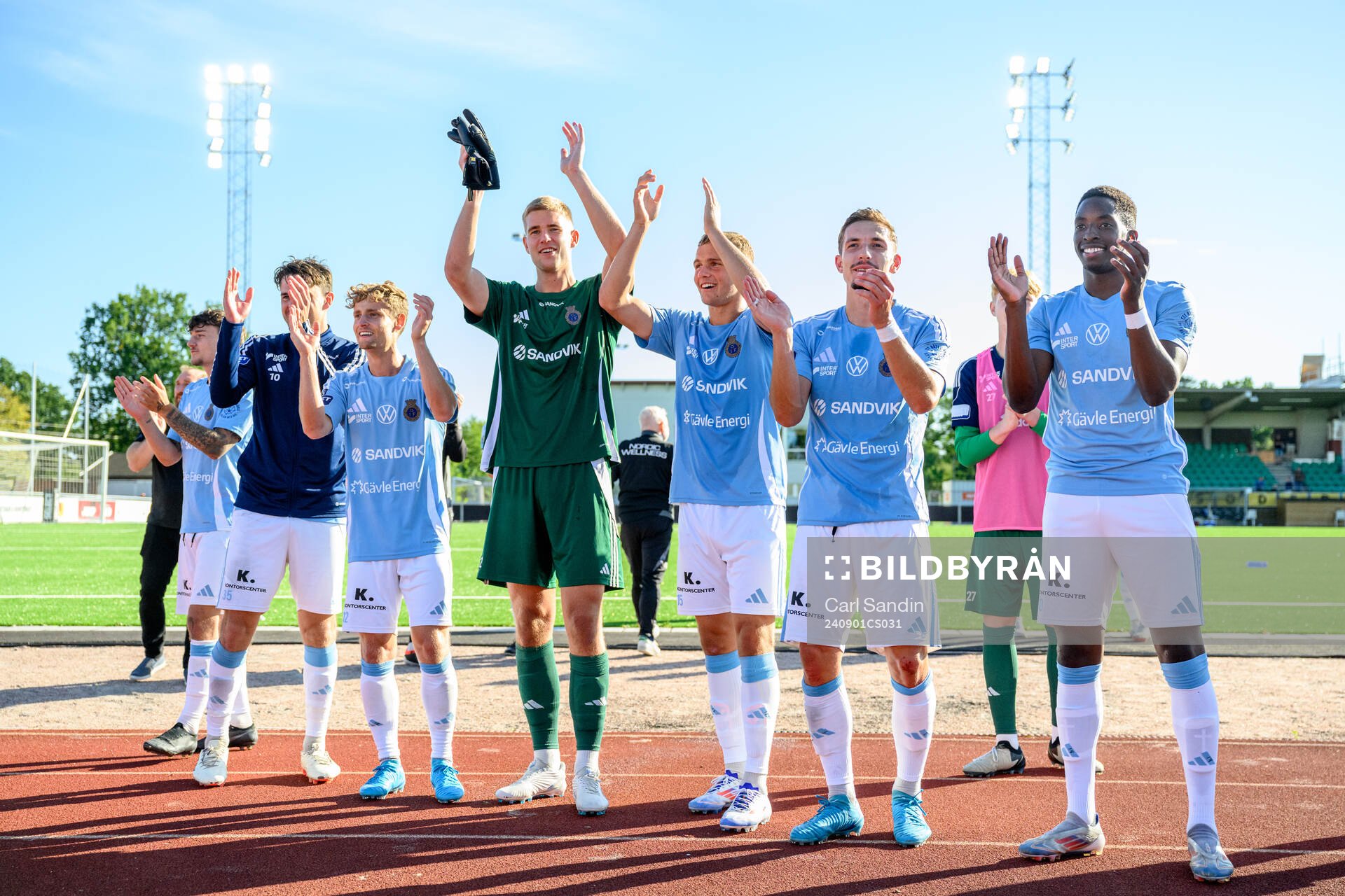 Gefles målvakt Mathias Nilsson, Gustav Friberg, Lukas