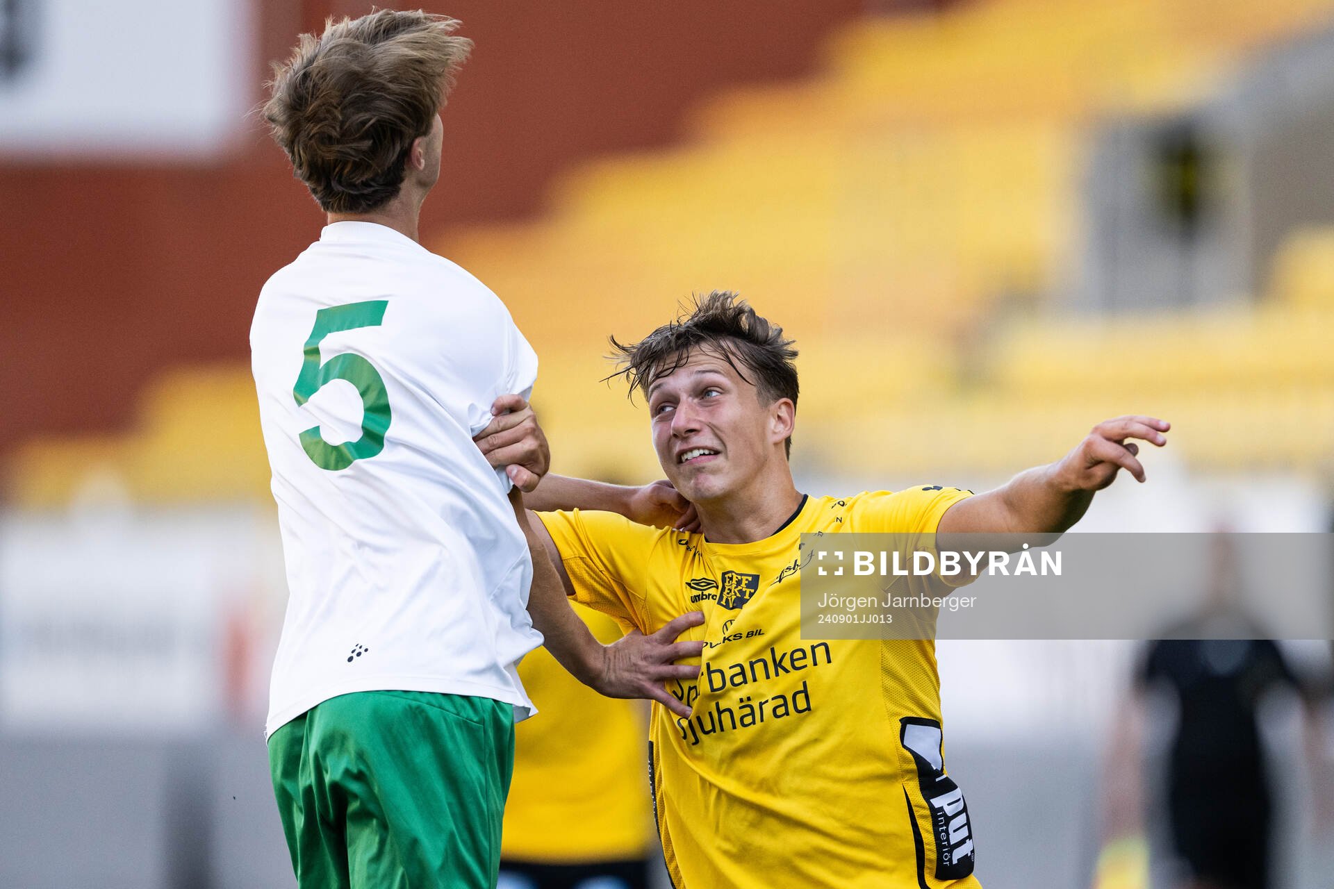 Elfsborgs Adam Wetterlov under fotbollsmatchen i P17 Allsvenskan Södra mellan Elfsborg och Hammarby den 1 september 2024 i Borås.