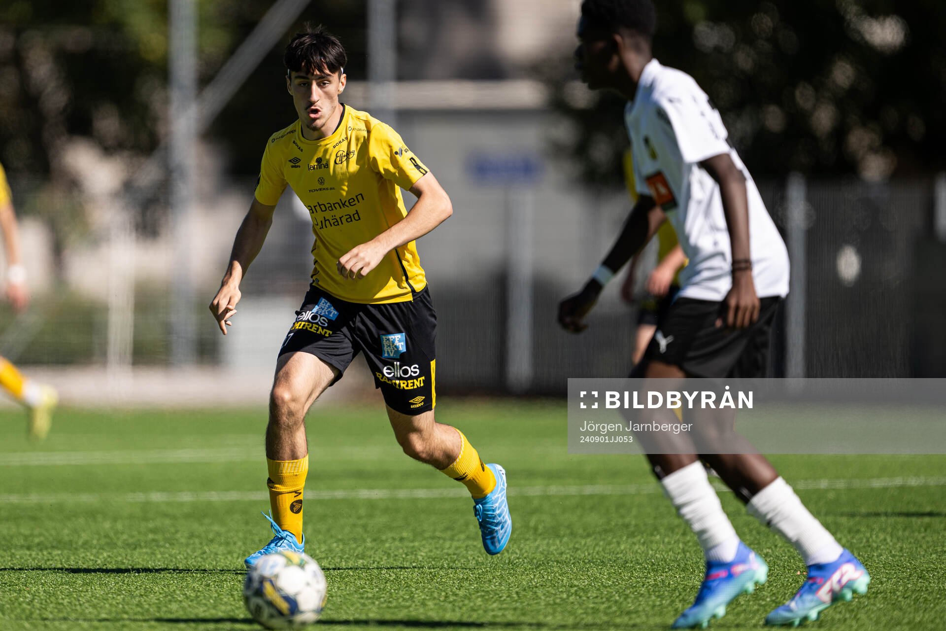 Elfsborgs Lendrit Neziri under fotbollsmatchen i P16 Allsvenskan Mellersta mellan Elfsborg och BK Häcken den 1 september 2024 i Borås.