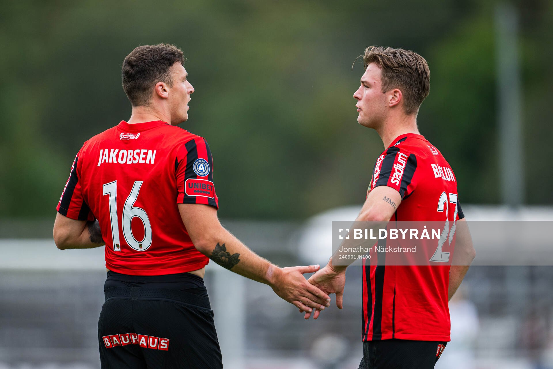 Brommapojkarnas Adam Skanning Jakobsen och Kaare Brøckner