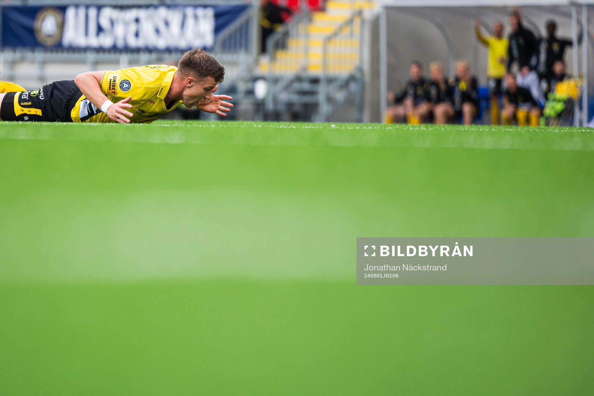 Elfsborgs Andri Fannar Baldursson under fotbollsmatchen i Allsvenskan mellan Brommapojkarna och Elfsborg den 1 september 2024 i Stockholm.