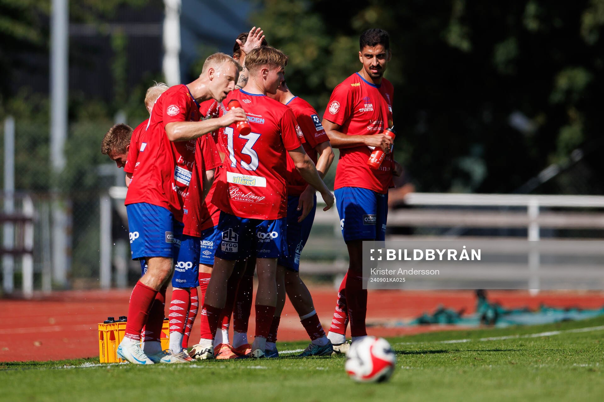 Tvååkers spelare vid ett spelavbrott