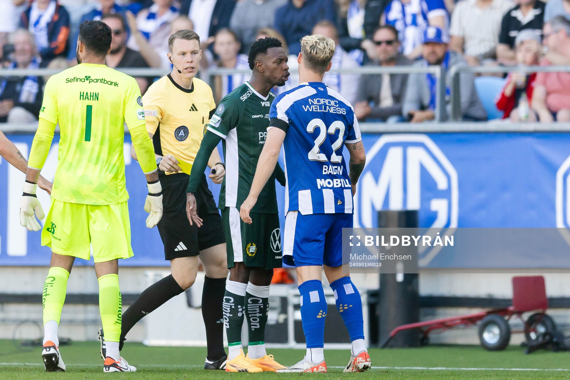 Hammarbys Shaquille Pinas och IFK Göteborgs Nikolai Baden