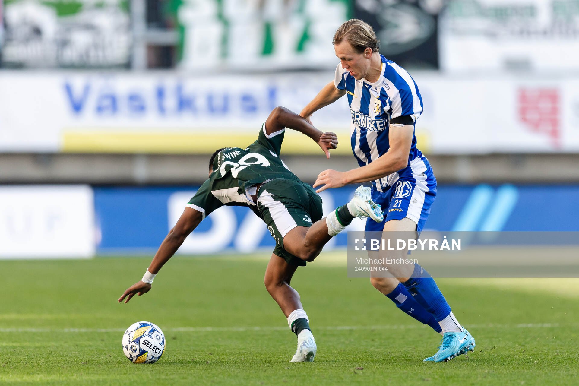 Hammarbys Divine Teah och IFK Göteborgs Adam Carlén