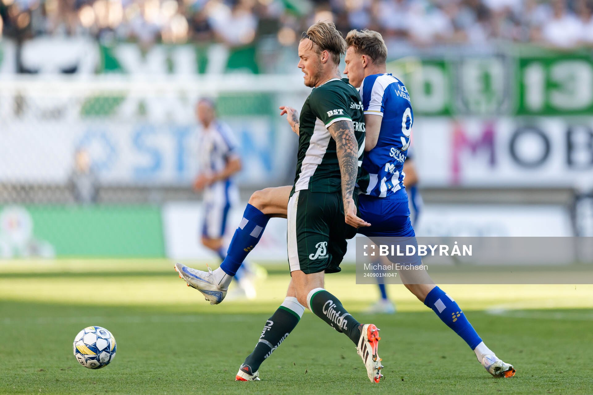 Hammarbys Victor Eriksson och IFK Göteborgs Laurs