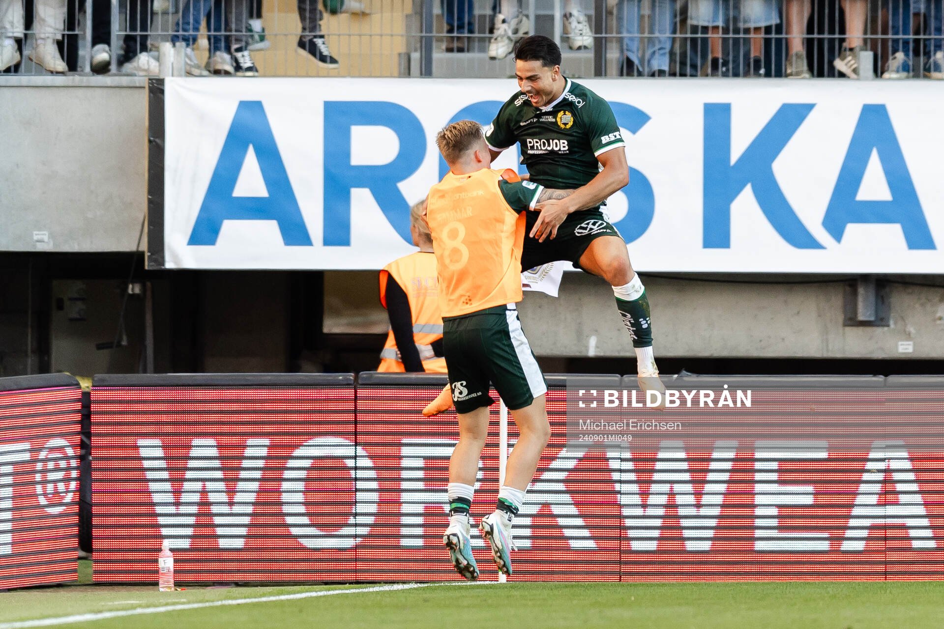 Hammarbys Jusef Erabi jublar