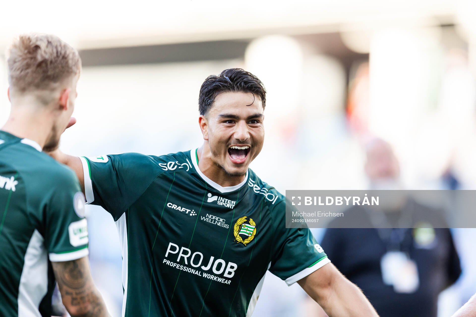 Hammarbys Jusef Erabi jublar