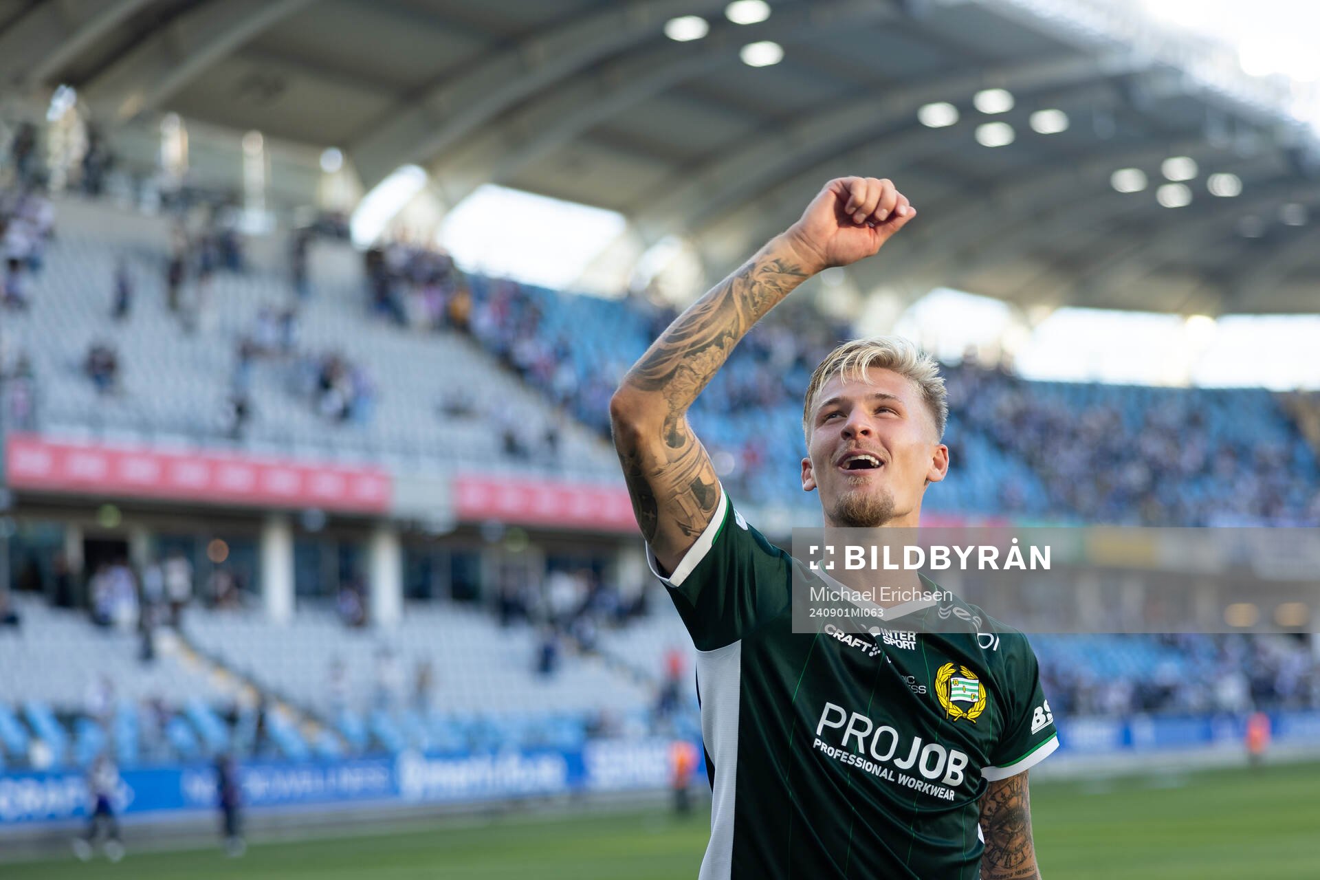 Hammarbys Fredrik Hammar jublar