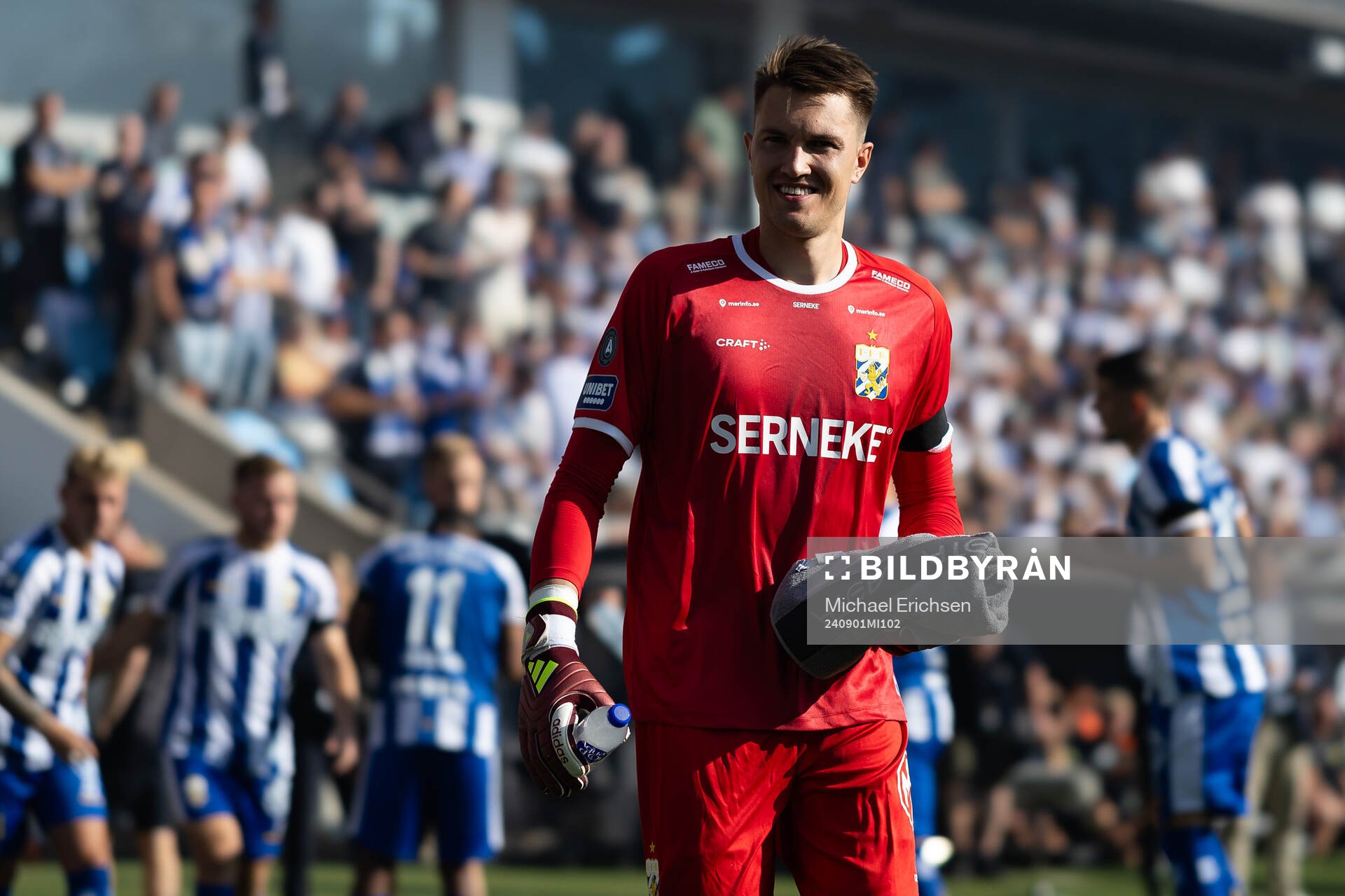 IFK Göteborgs målvakt Jacob Karlström inför fotbollsmatchen i Allsvenskan mellan IFK Göteborg och Hammarby den 1 september 2024 i Göteborg.
