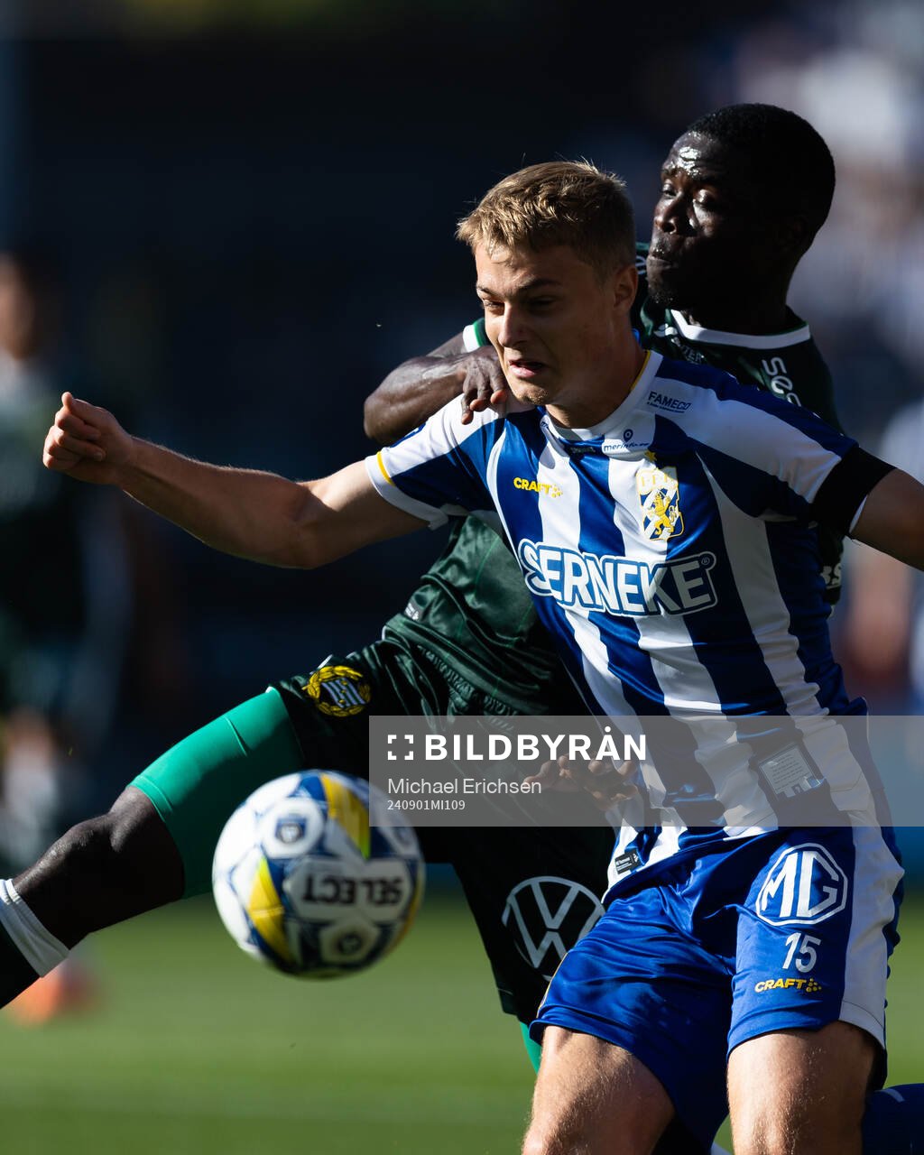 Hammarbys Ibrahima Breze Fofana och IFK Göteborgs David