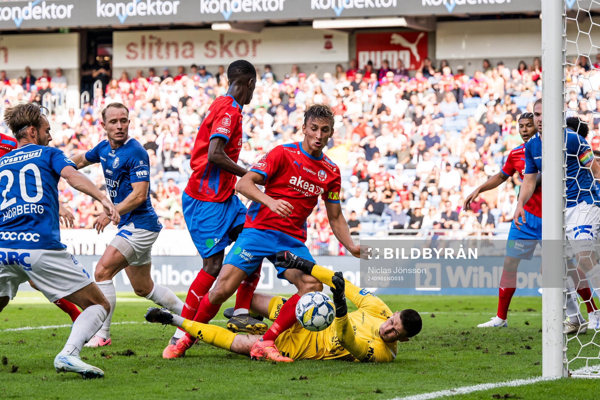 Helsingborgs Wilhelm Nilsson och Trelleborgs målvakt