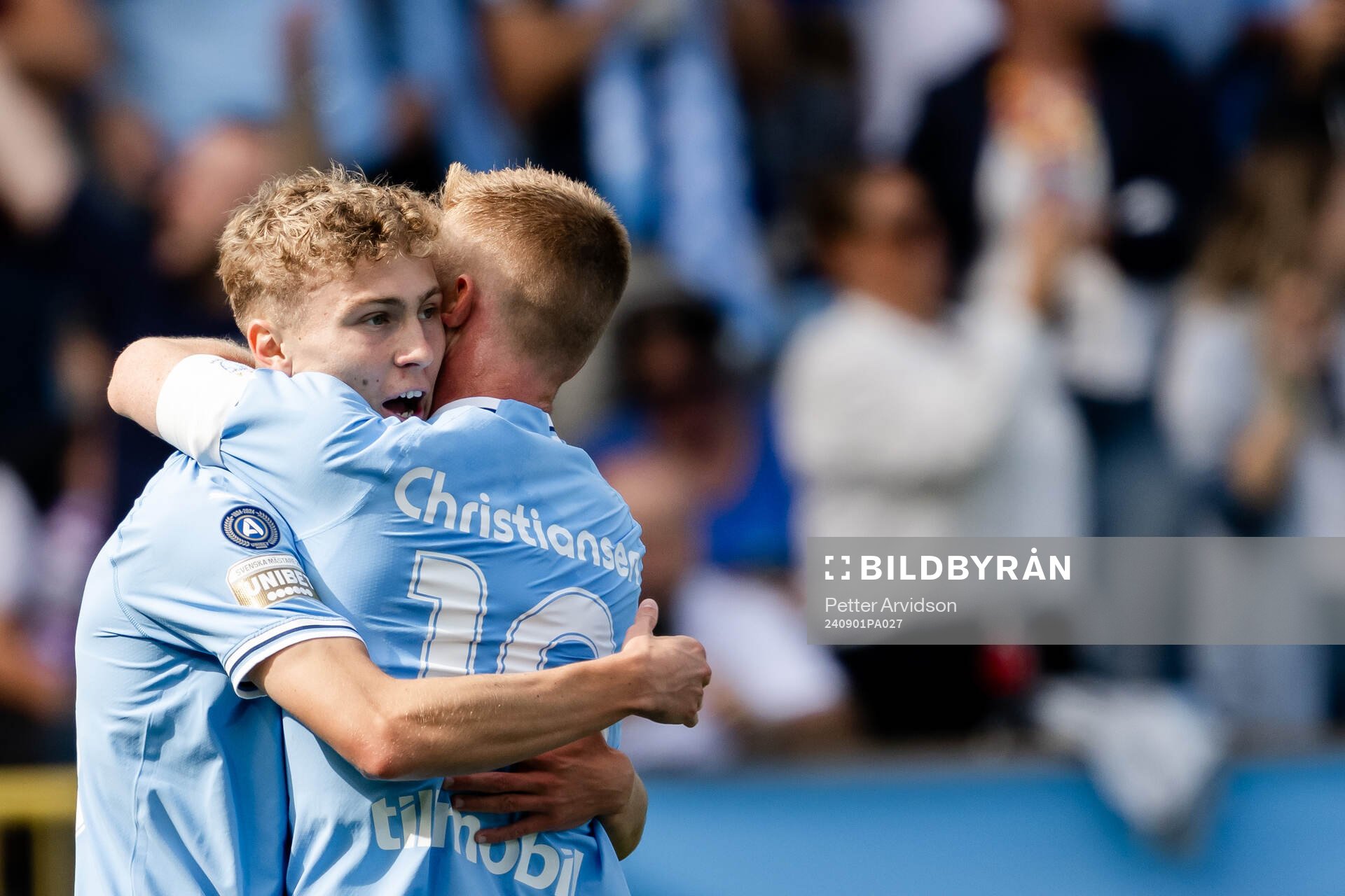 Malmö FFs Hugo Bolin och Anders Christiansen jublar