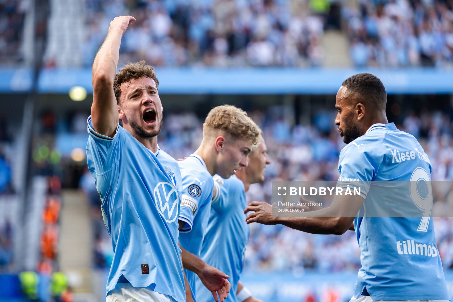 Malmö FFs Colin Rösler och Hugo Bolin jublar