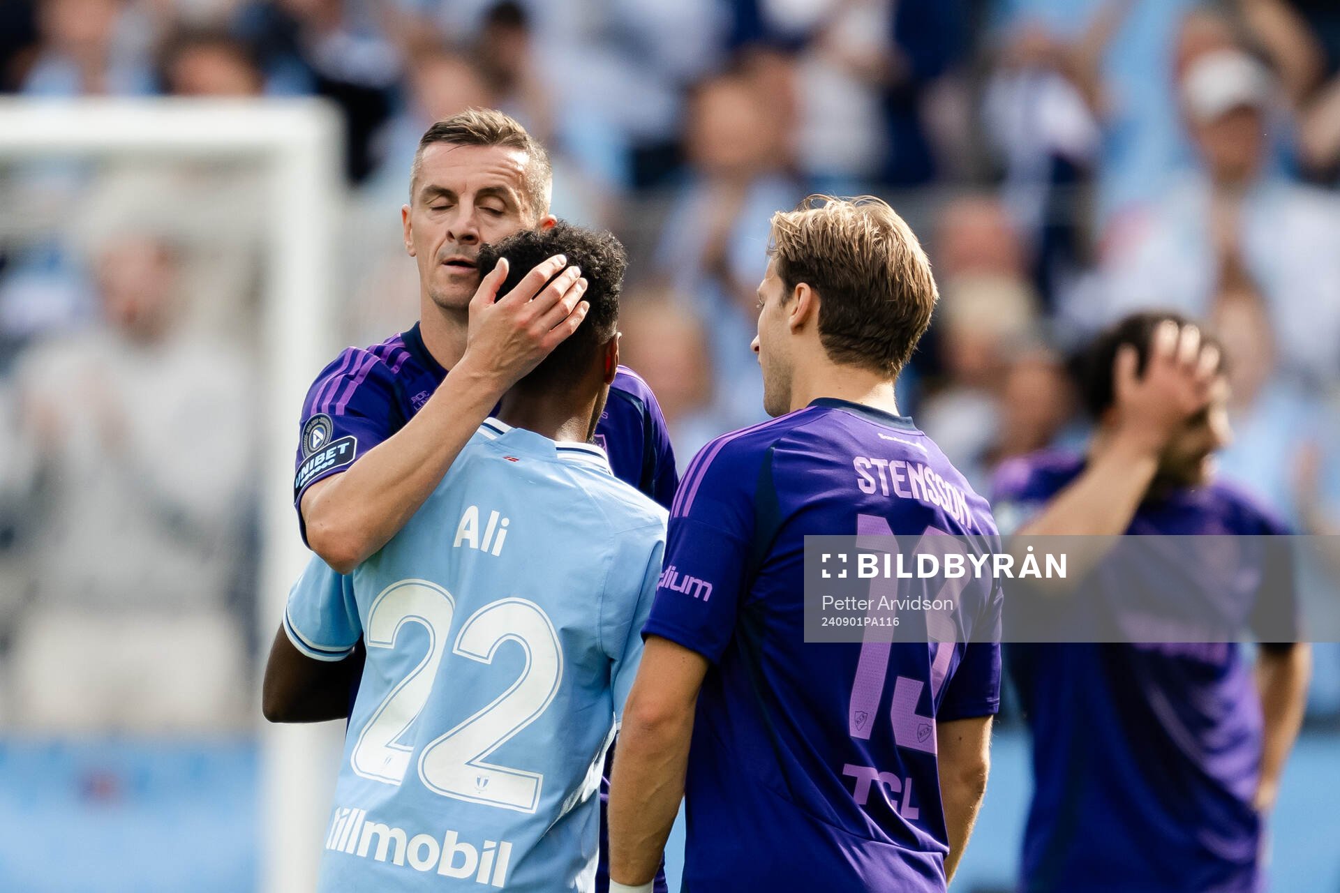 Djurgårdens Haris Radetinac och Malmö FFs Taha Ali