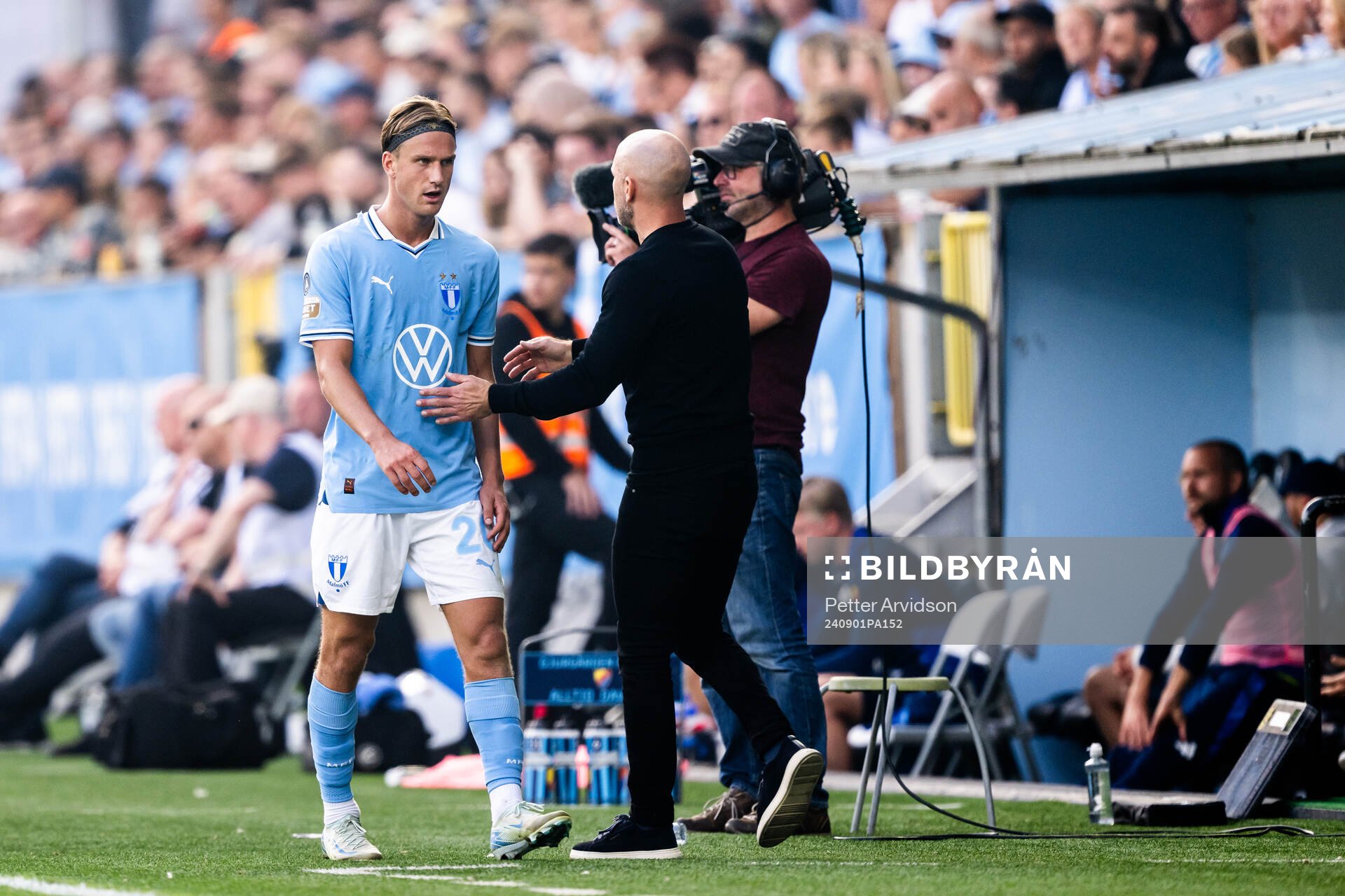 Malmö FFs Erik Botheim och tränare Henrik Rydström