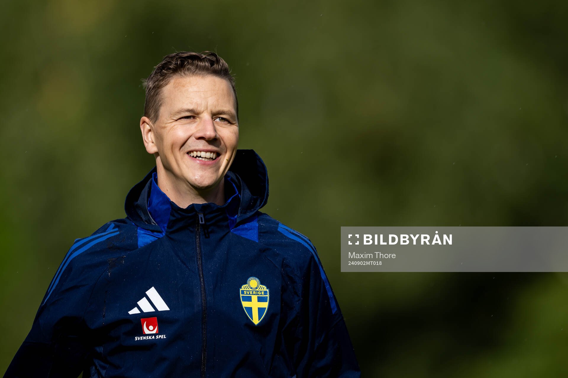 Goalkeeper coach Maths Elfvendal of the Swedish national
