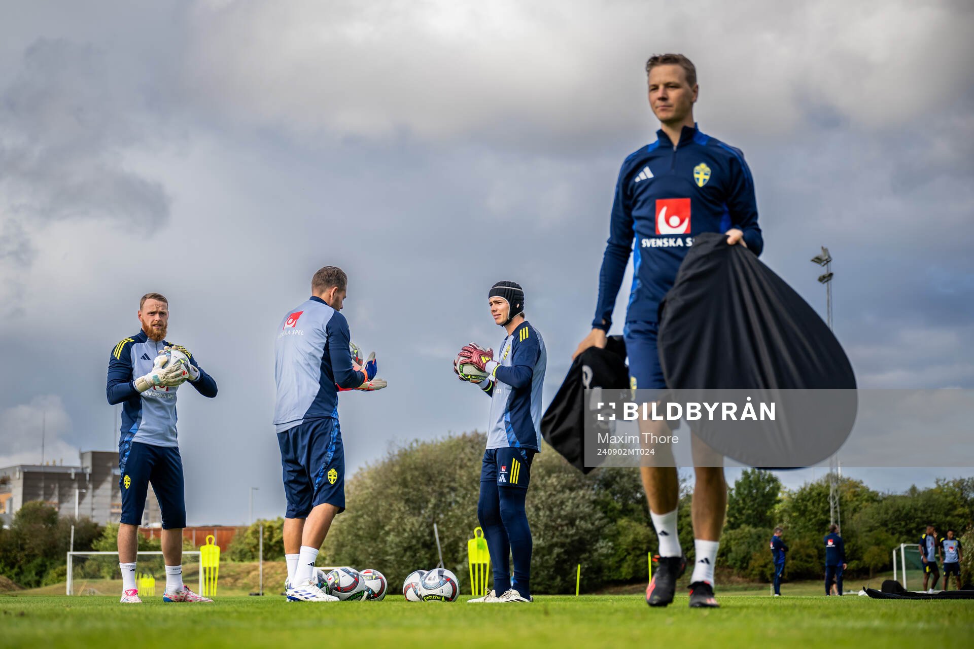 Goalkeepers Viktor Johansson, Kristoffer Nordfeldt and