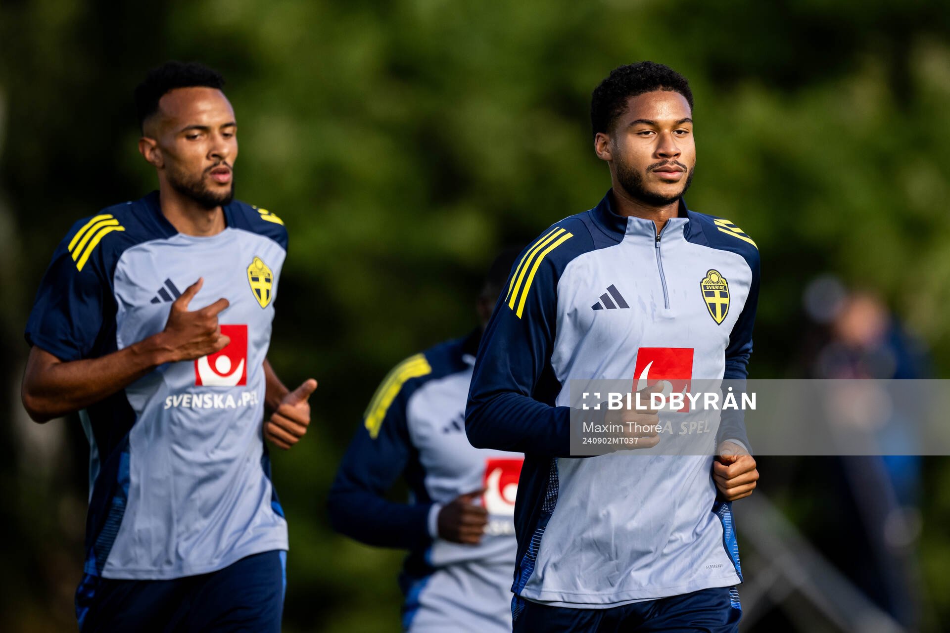 Alex Douglas and Jens-Lys Michel Cajuste of the Swedish