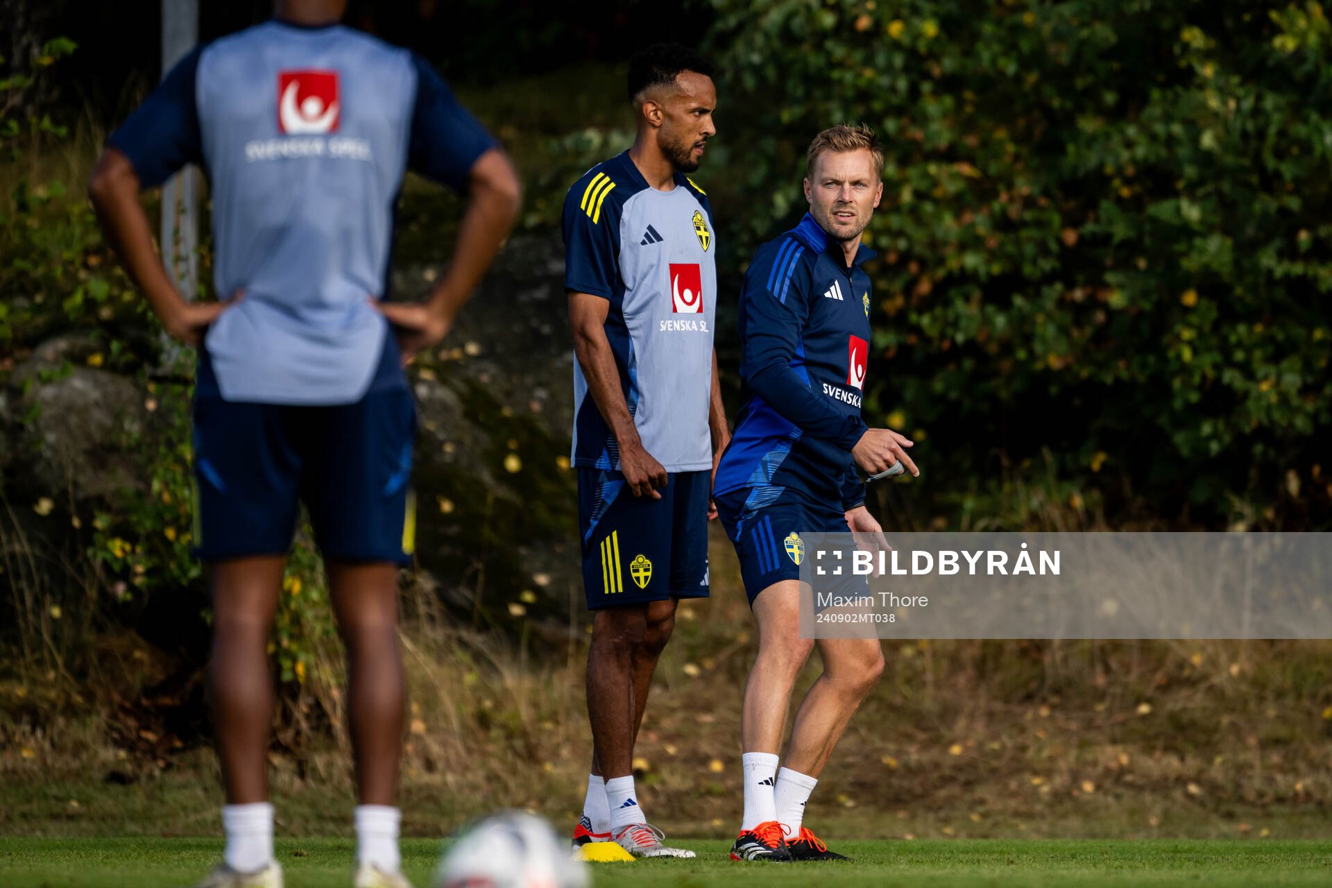 Alex Douglas and assistant coach Sebastian Larsson of the