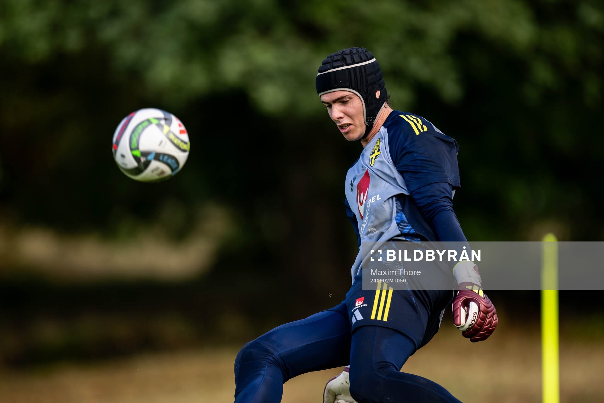 Goalkeeper Jacob Widell Zetterström of the Swedish