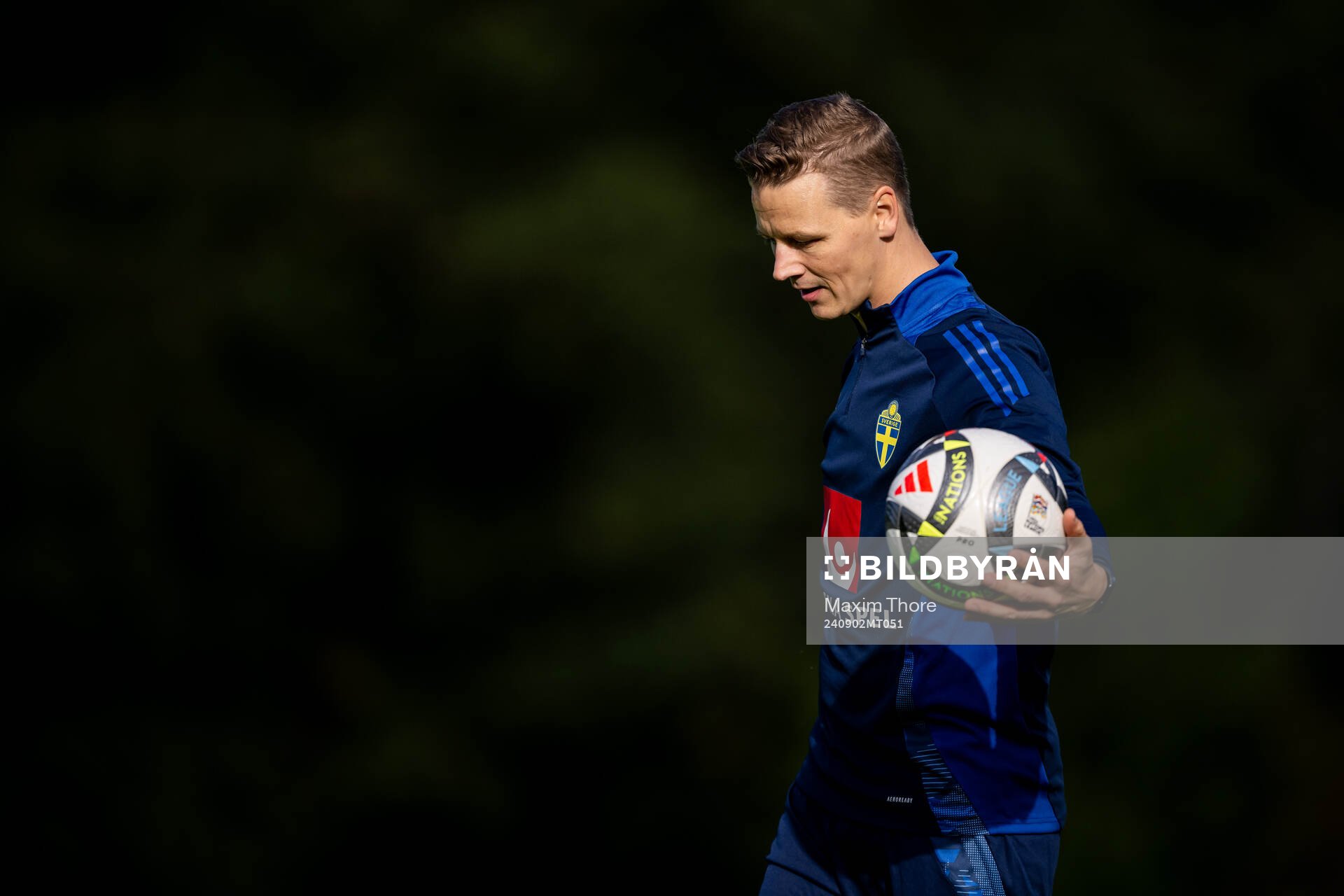 Goalkeeper coach Maths Elfvendal of the Swedish national