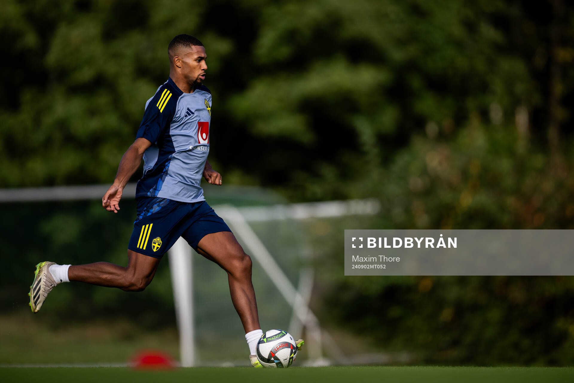 Isak Hien of the Swedish national football team at a