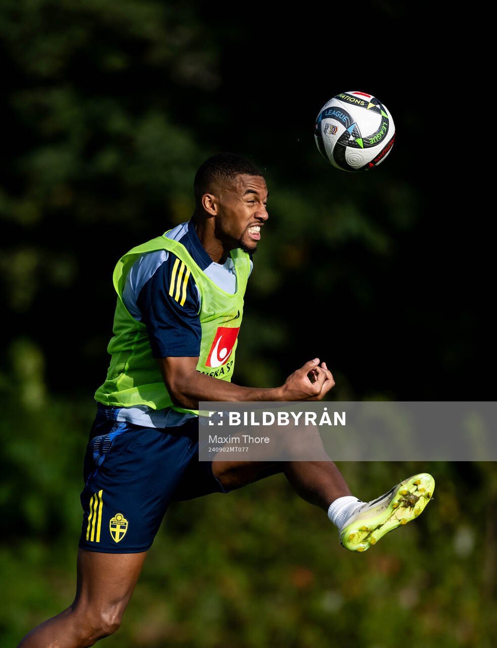 Isak Hien of the Swedish national football team at a