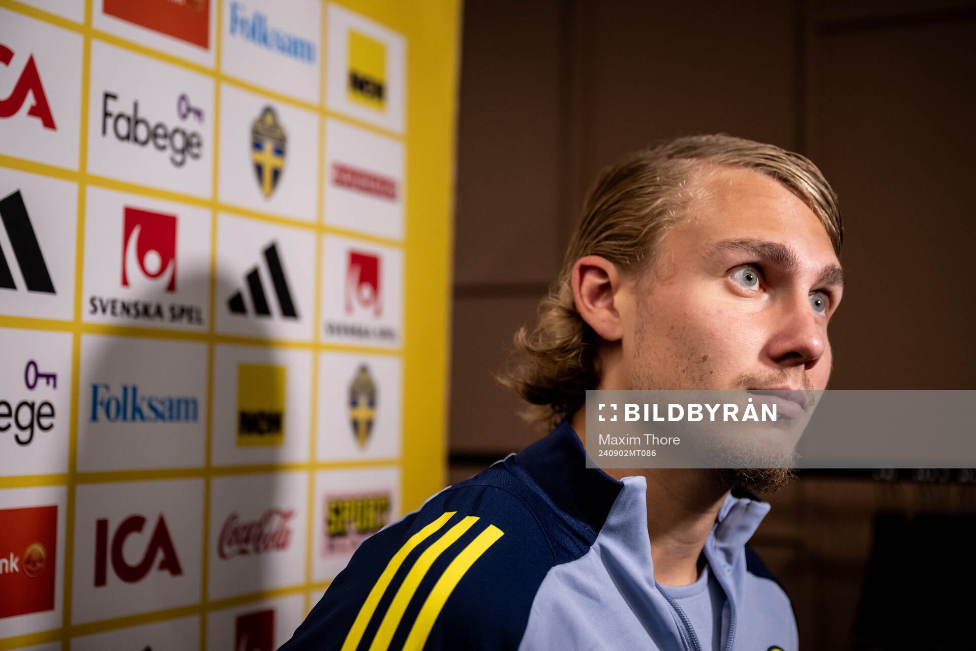Sebastian Nanasi of the Swedish national football team in a