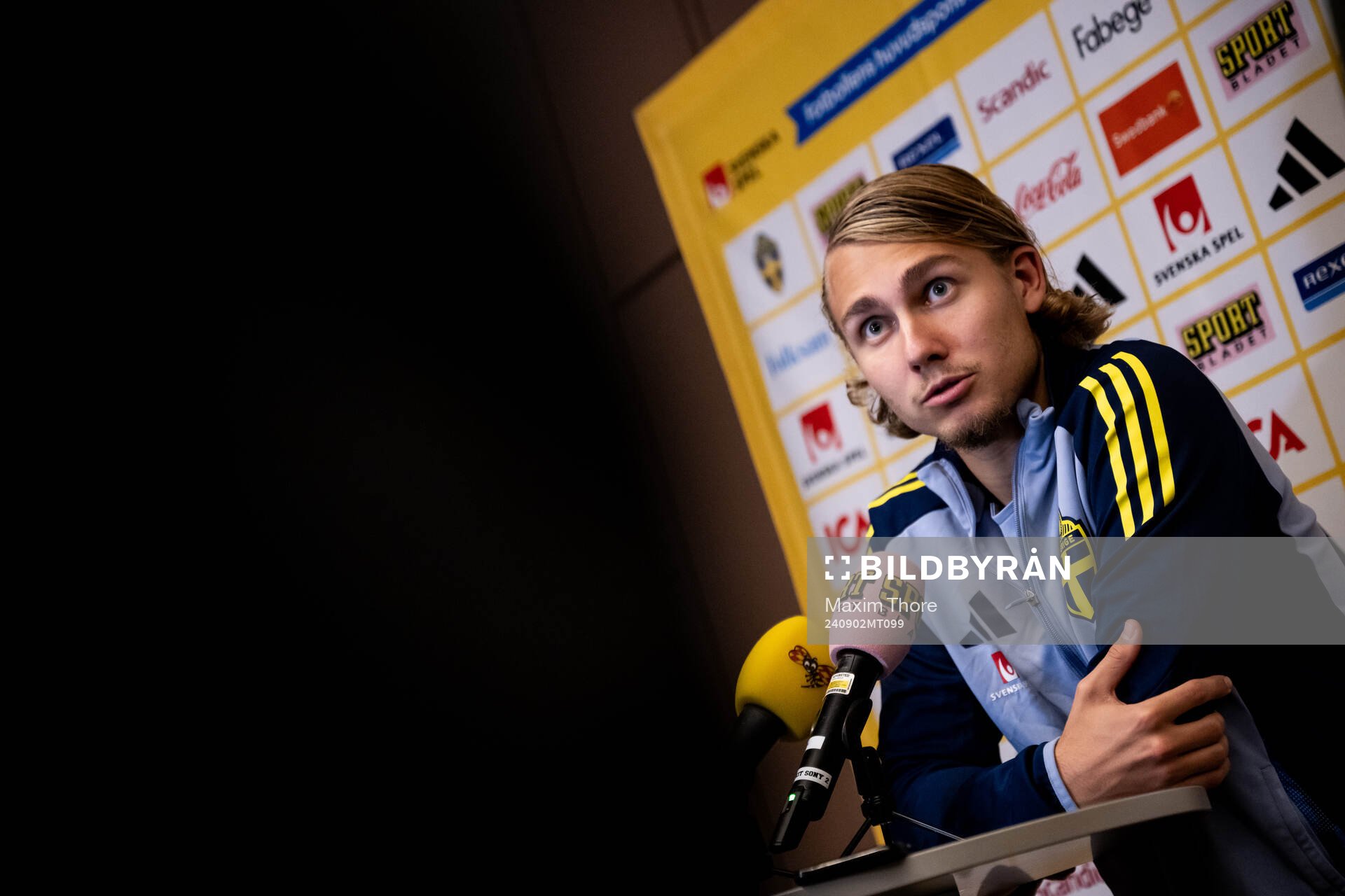 Sebastian Nanasi of the Swedish national football team in a