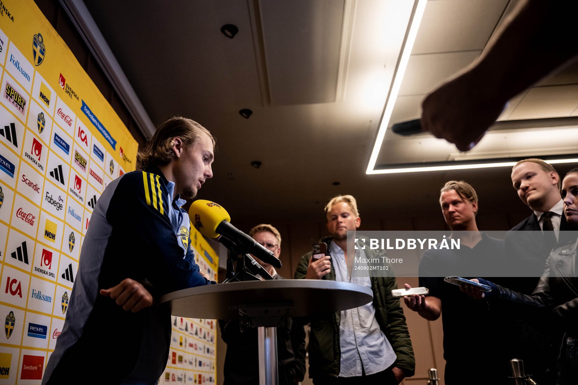 Sebastian Nanasi of the Swedish national football team in a