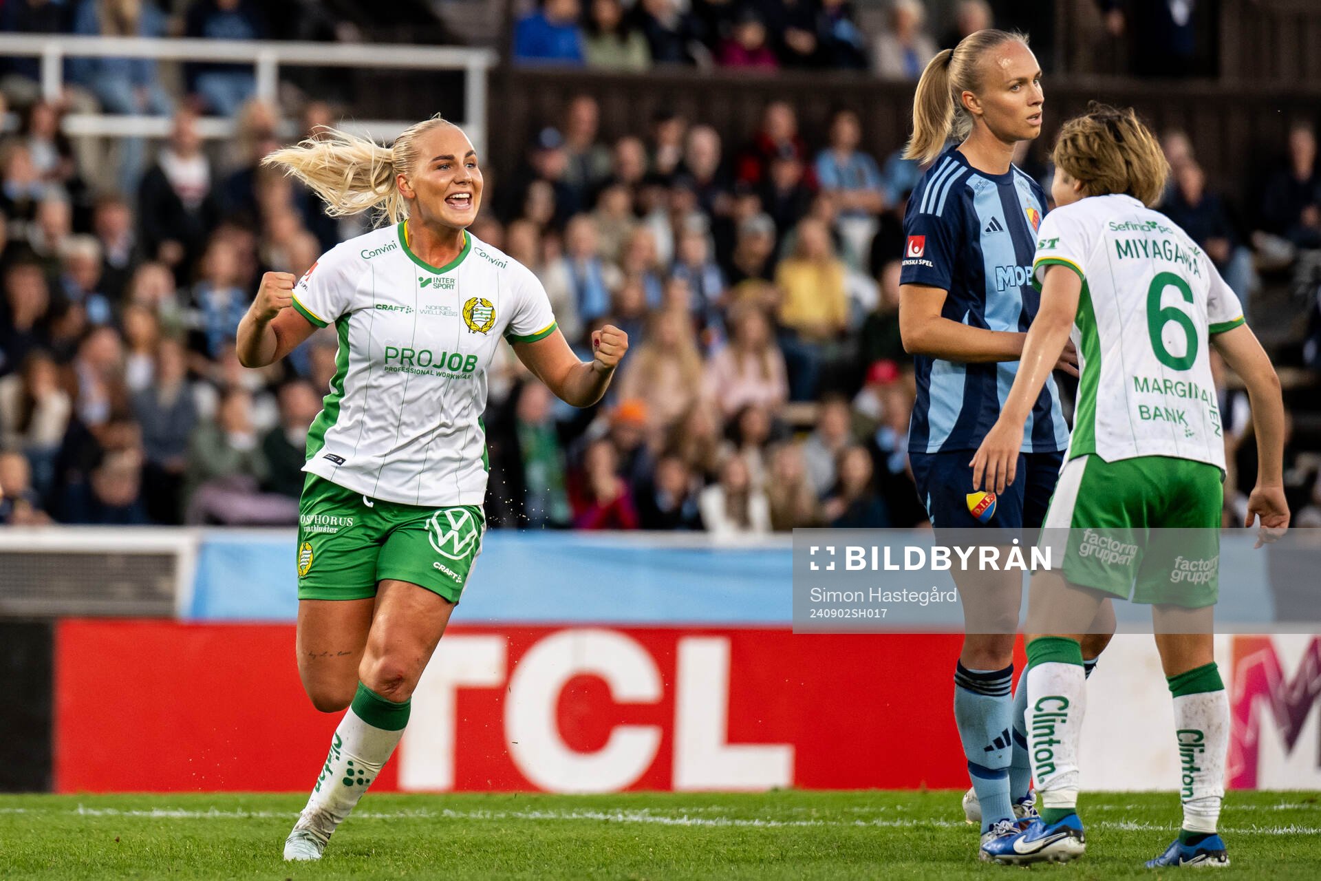 Hammarbys Cathinka Tandberg jublar