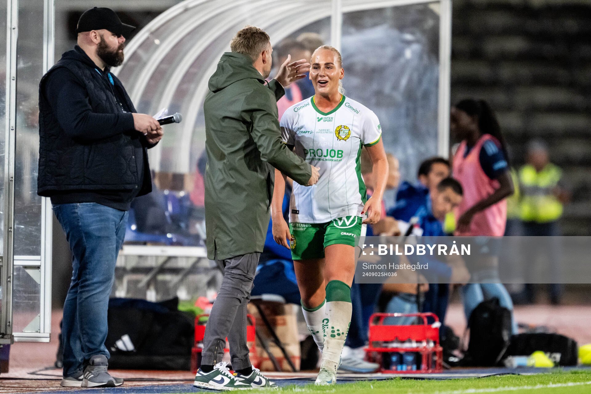 Hammarbys tränare Martin Sjögren och Cathinka Tandberg