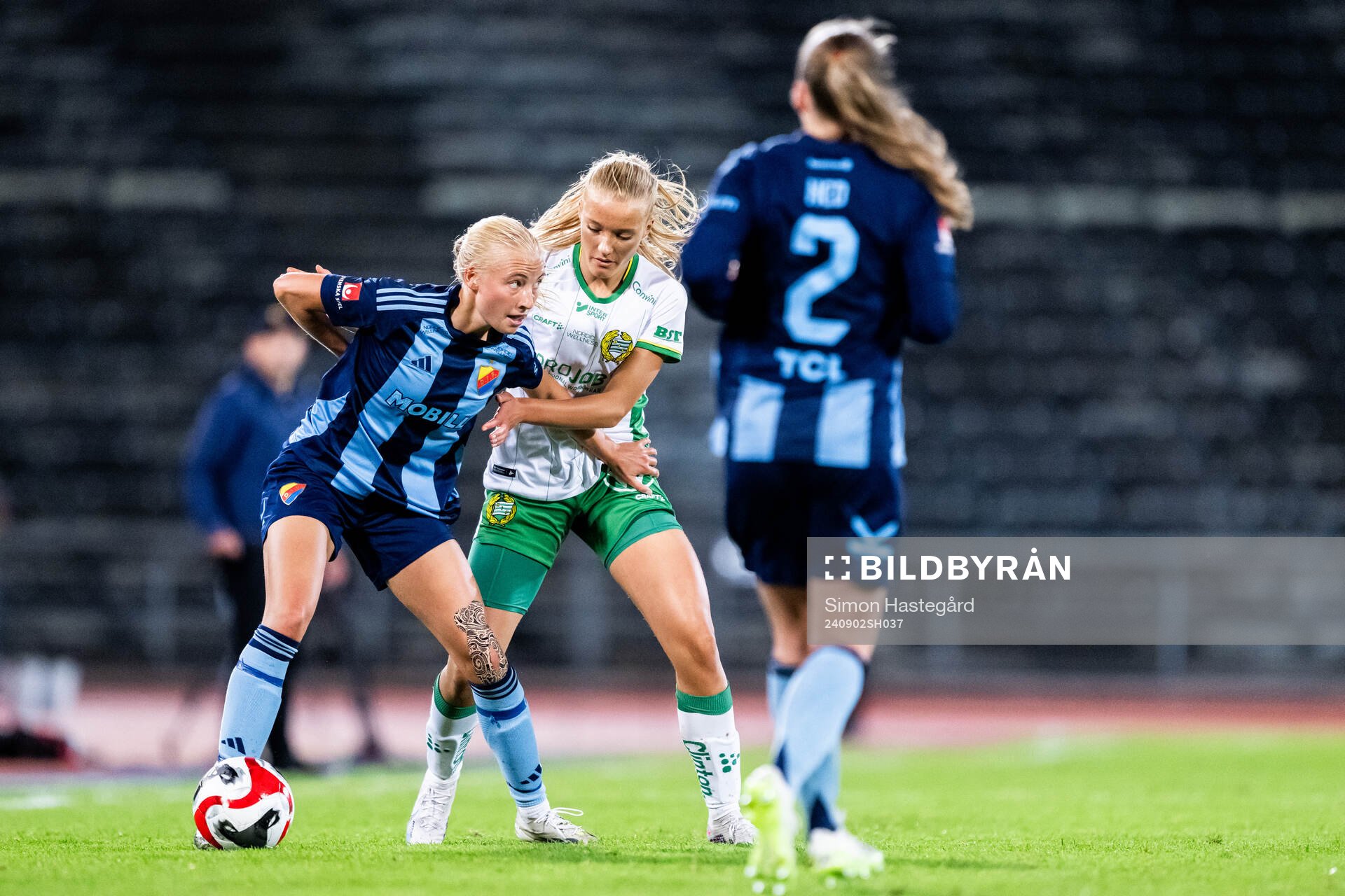 Djurgårdens Stinalisa Johansson och Hammarbys Smilla