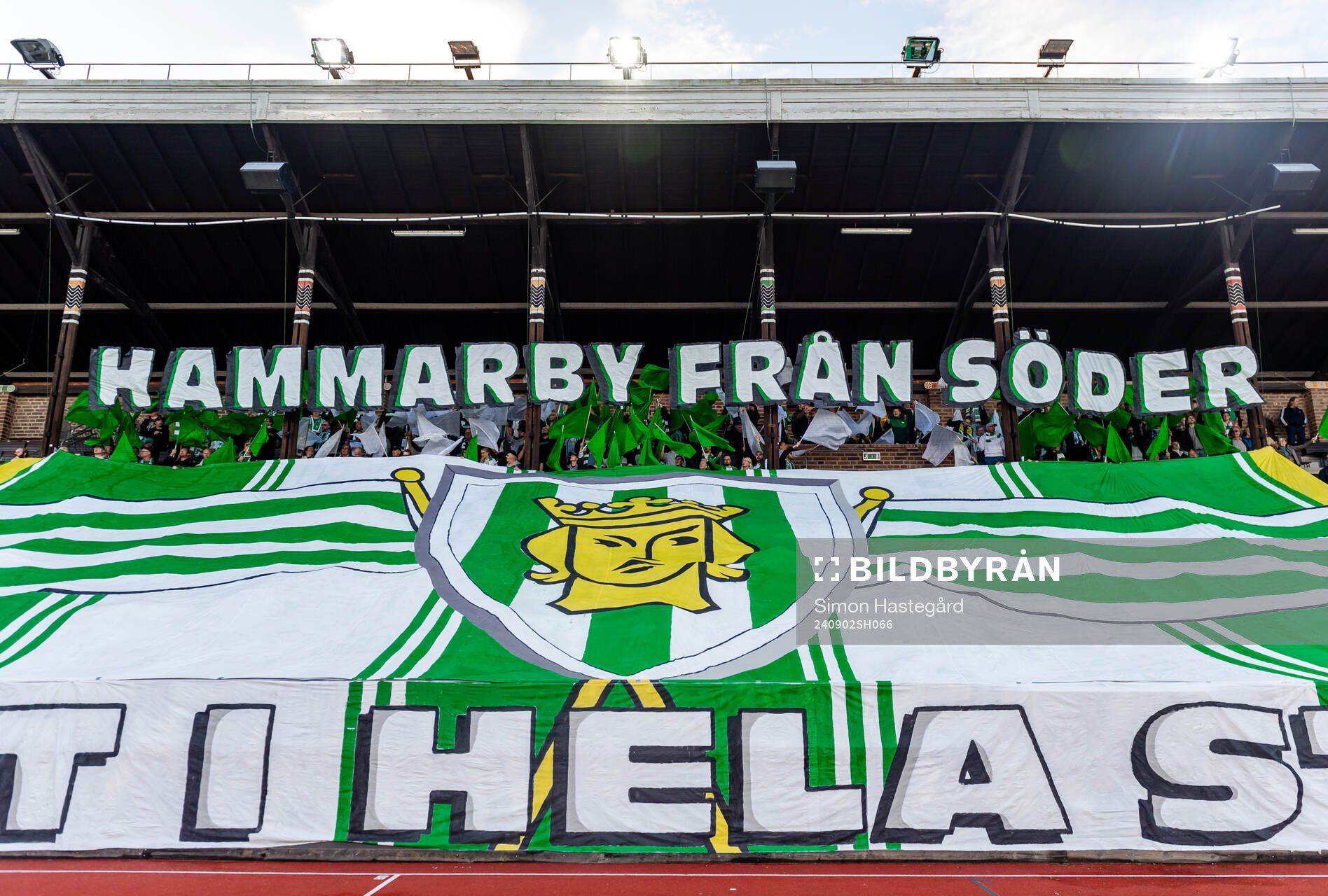 Hammarbys supportrar med tifo