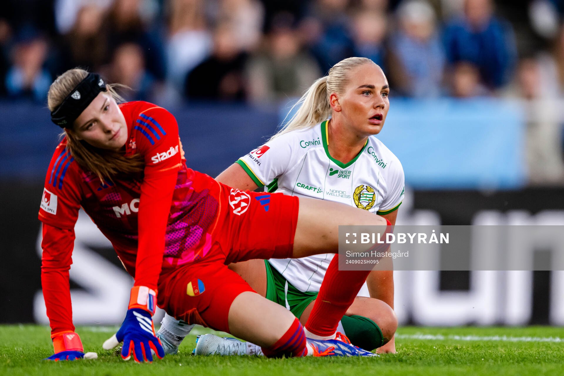 Djurgårdens målvakt Elvira Björklund och Hammarbys