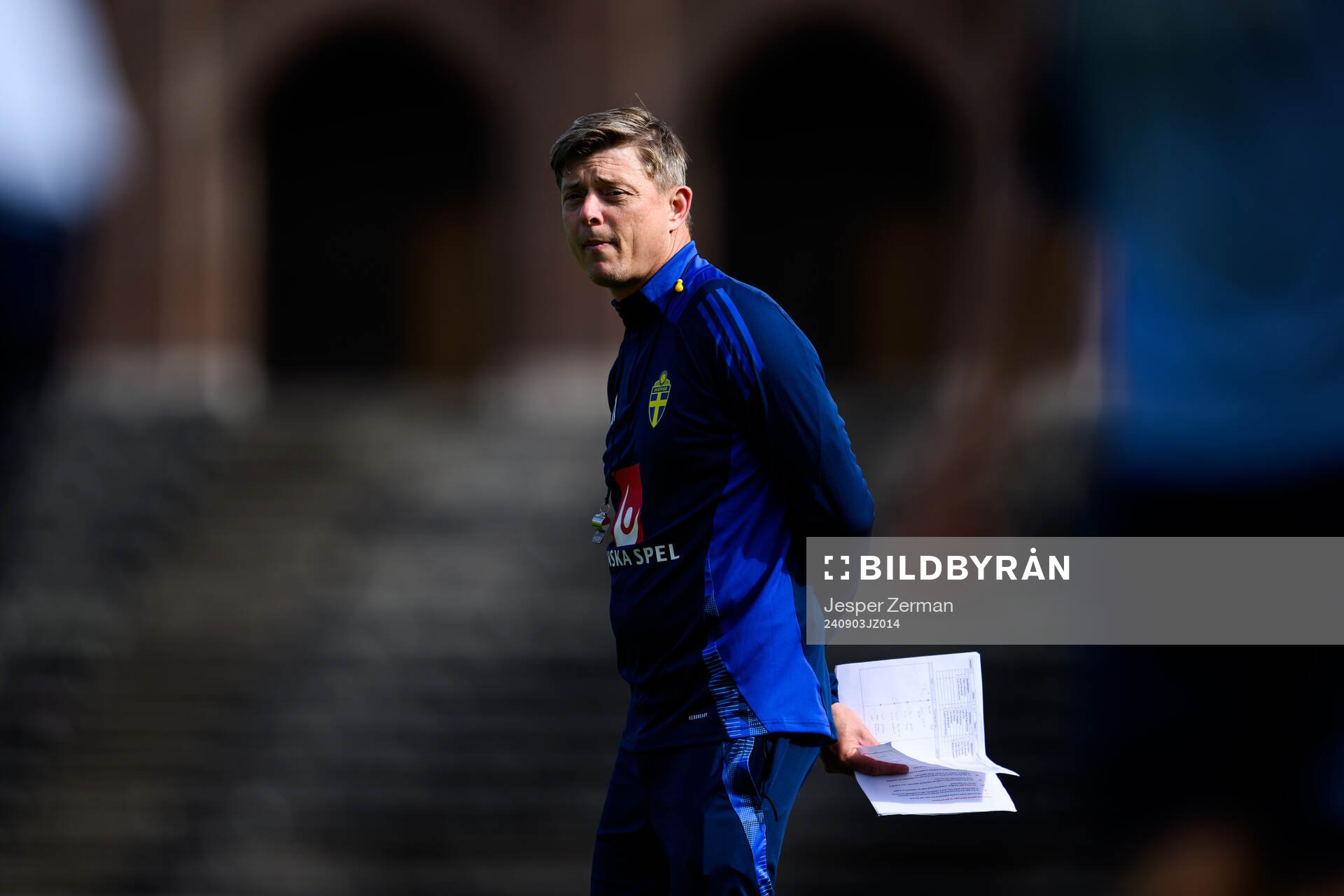Head coach Jon Dahl Tomasson of the Swedish men's football