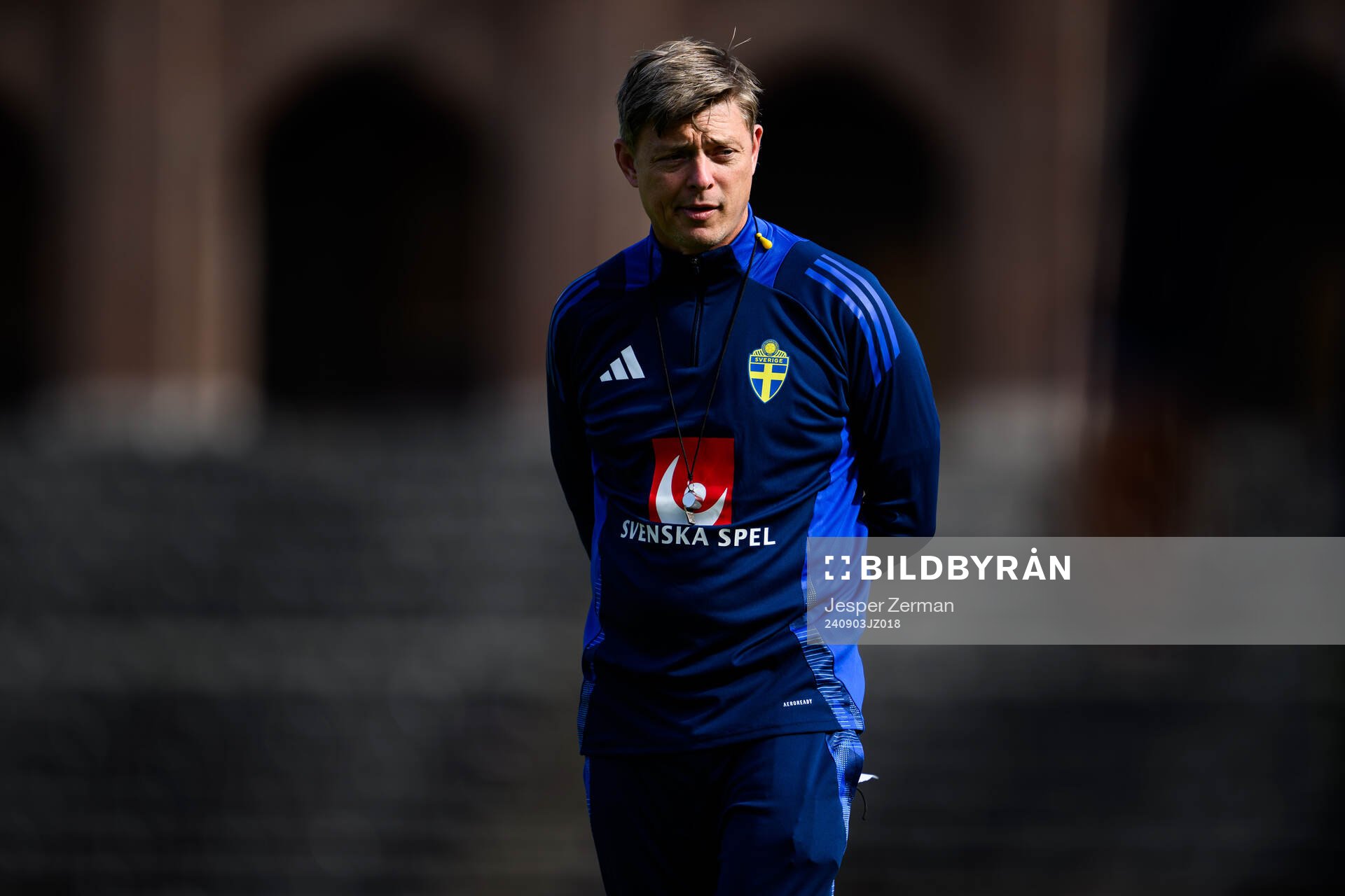 Head coach Jon Dahl Tomasson of the Swedish men's football