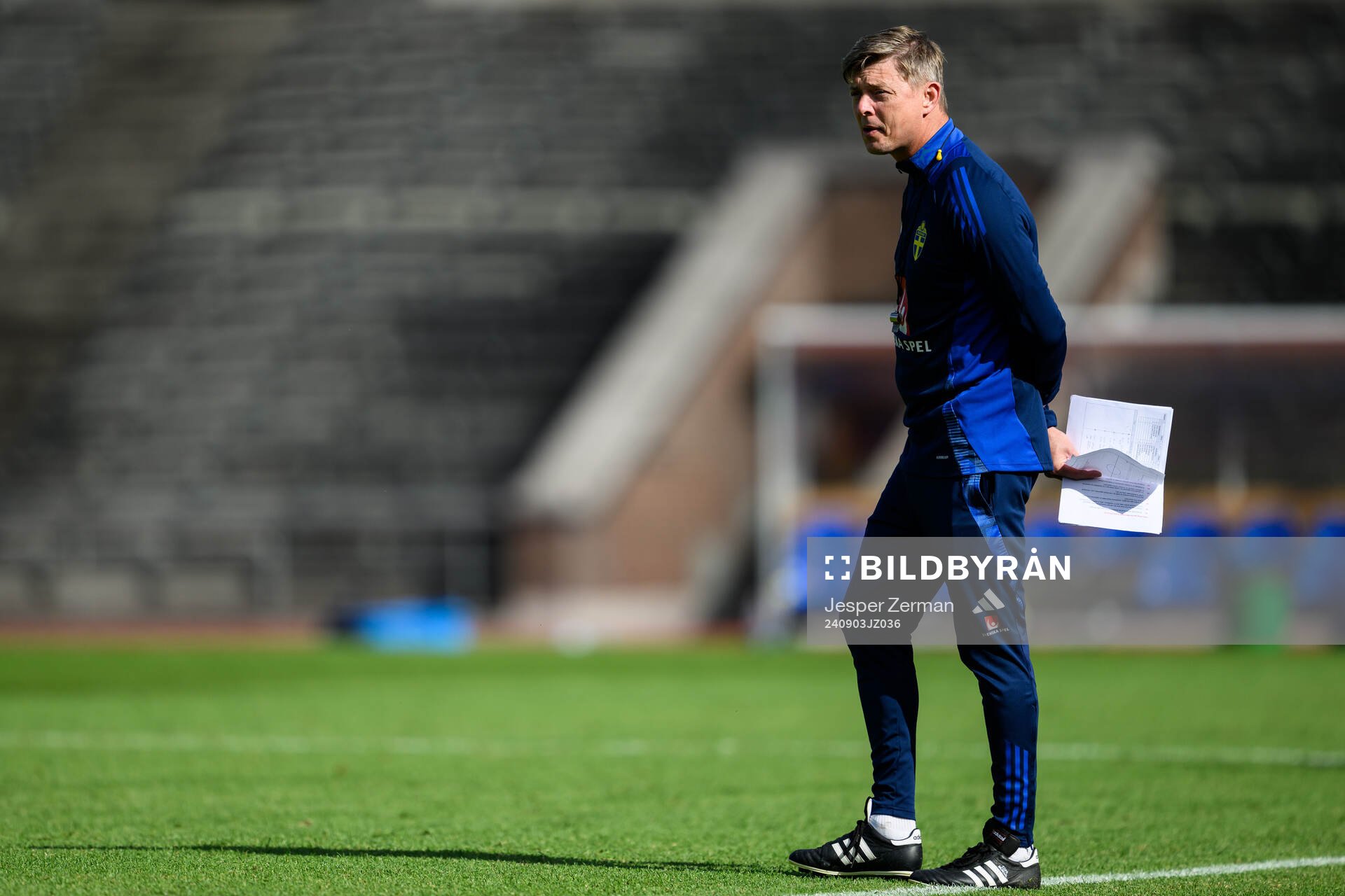 Head coach Jon Dahl Tomasson of the Swedish men's football