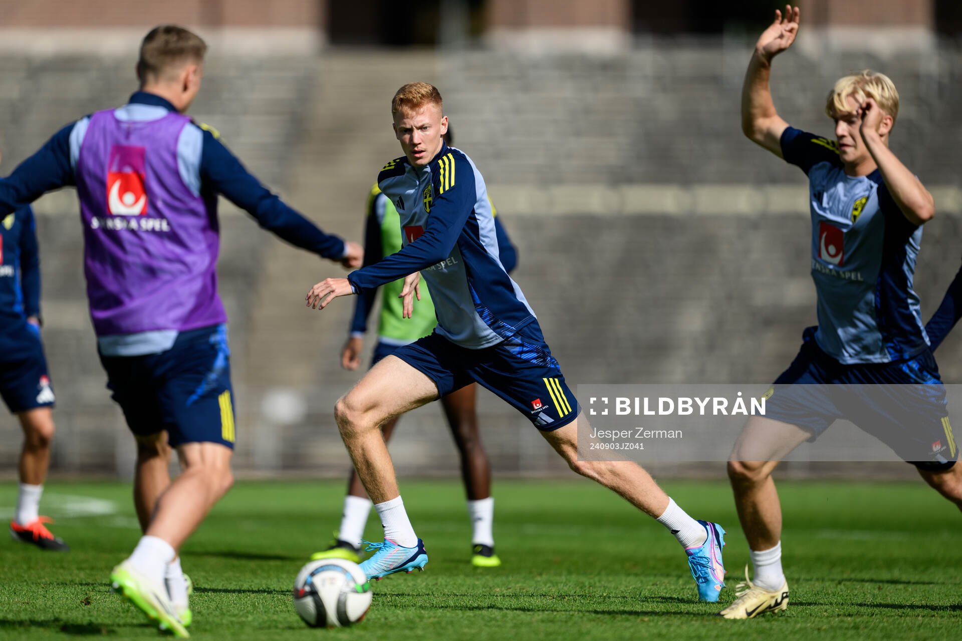 Hugo Larsson of the Swedish men's football national team at