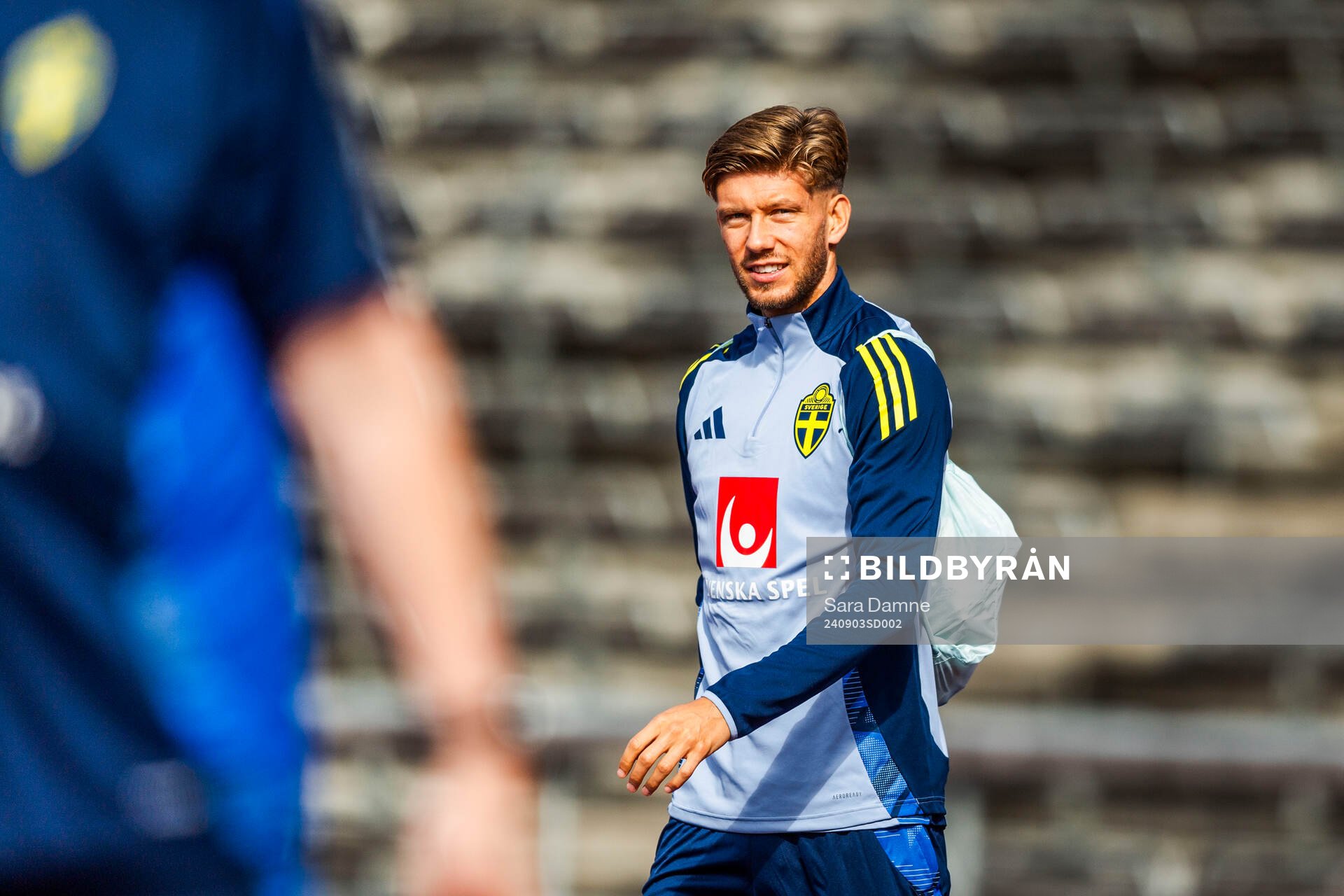 Anton Saletros of the Swedish men's football national team